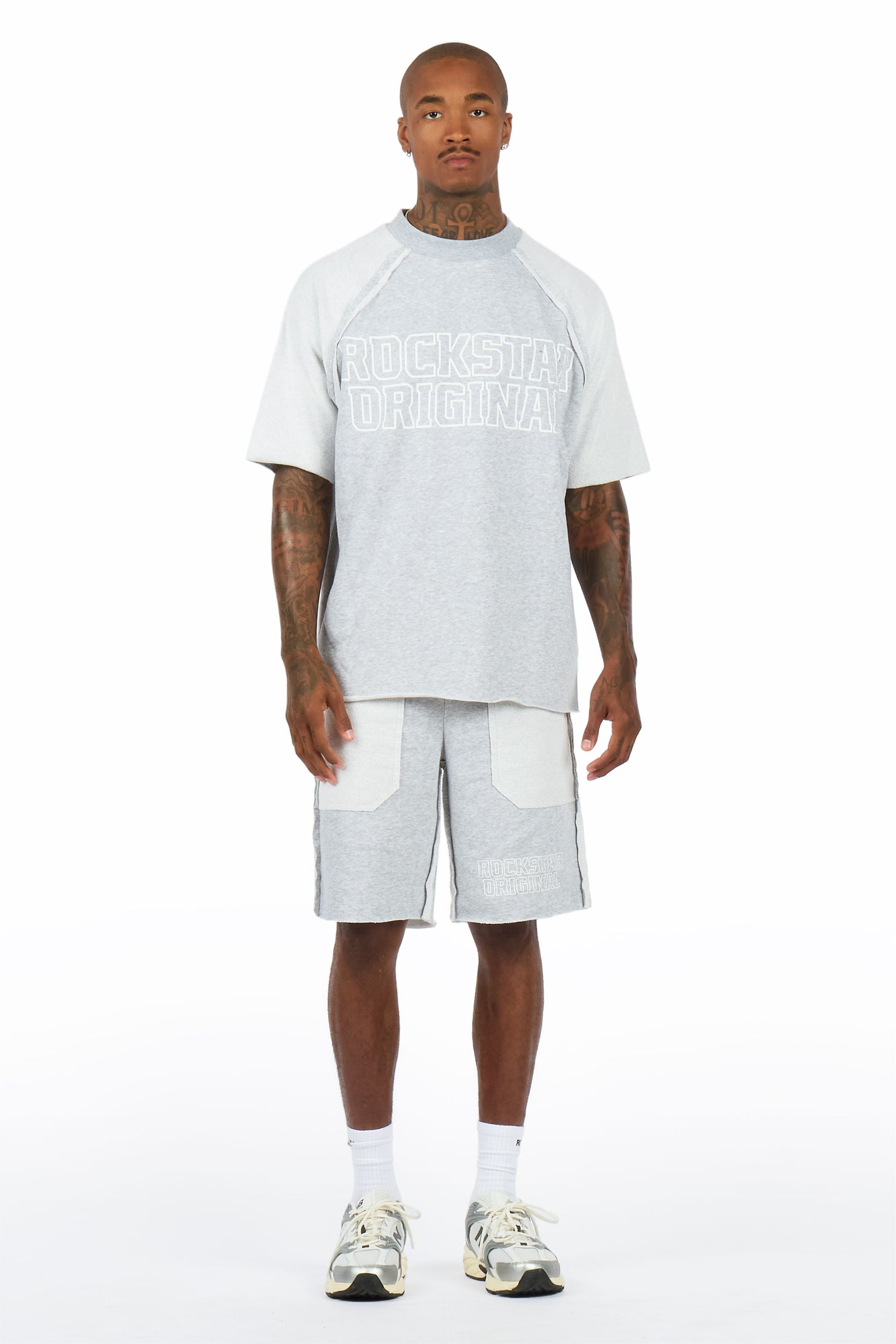 Essential Heather Grey T-Shirt/Short Set