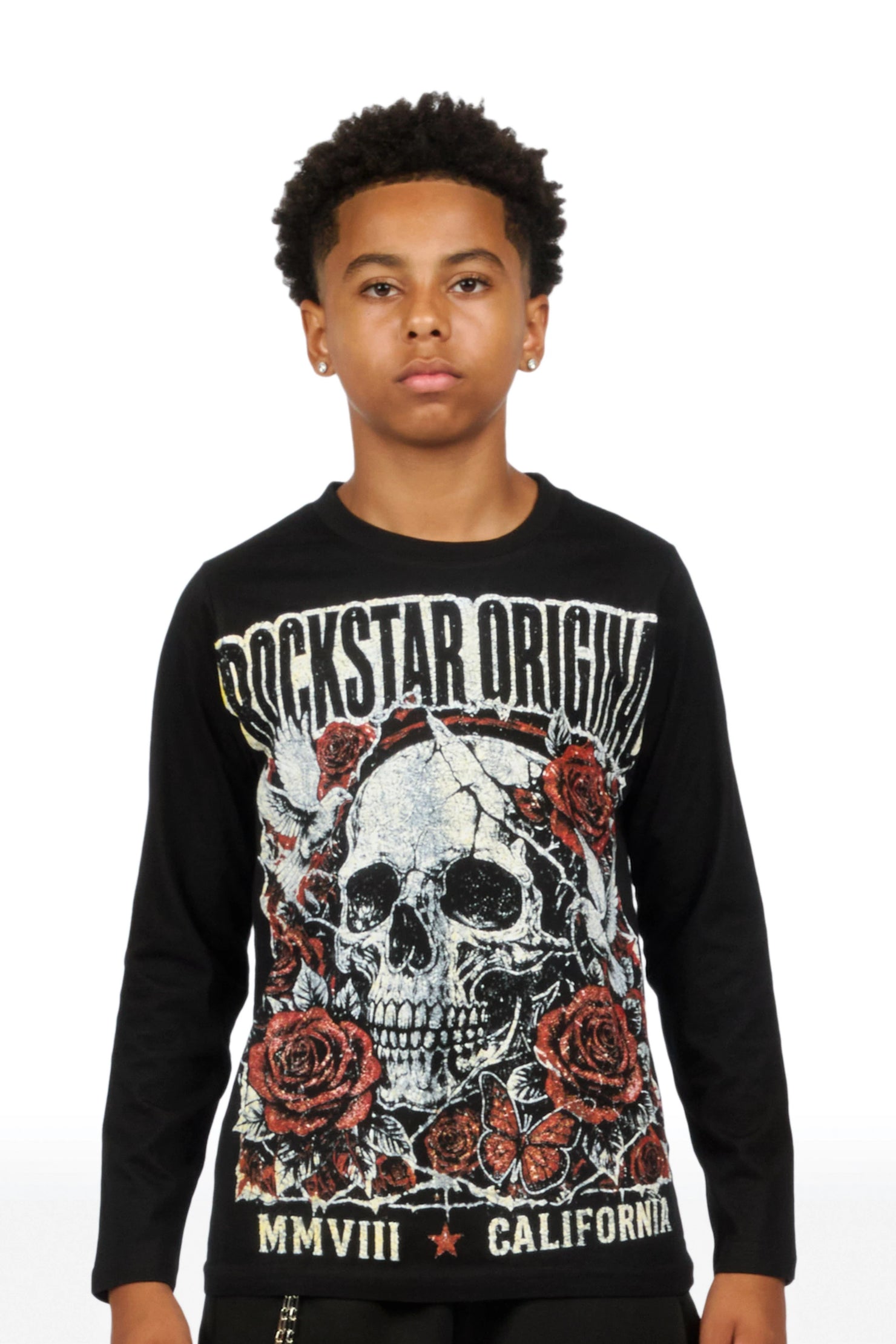 Boys Mars Black Long Sleeve T-Shirt