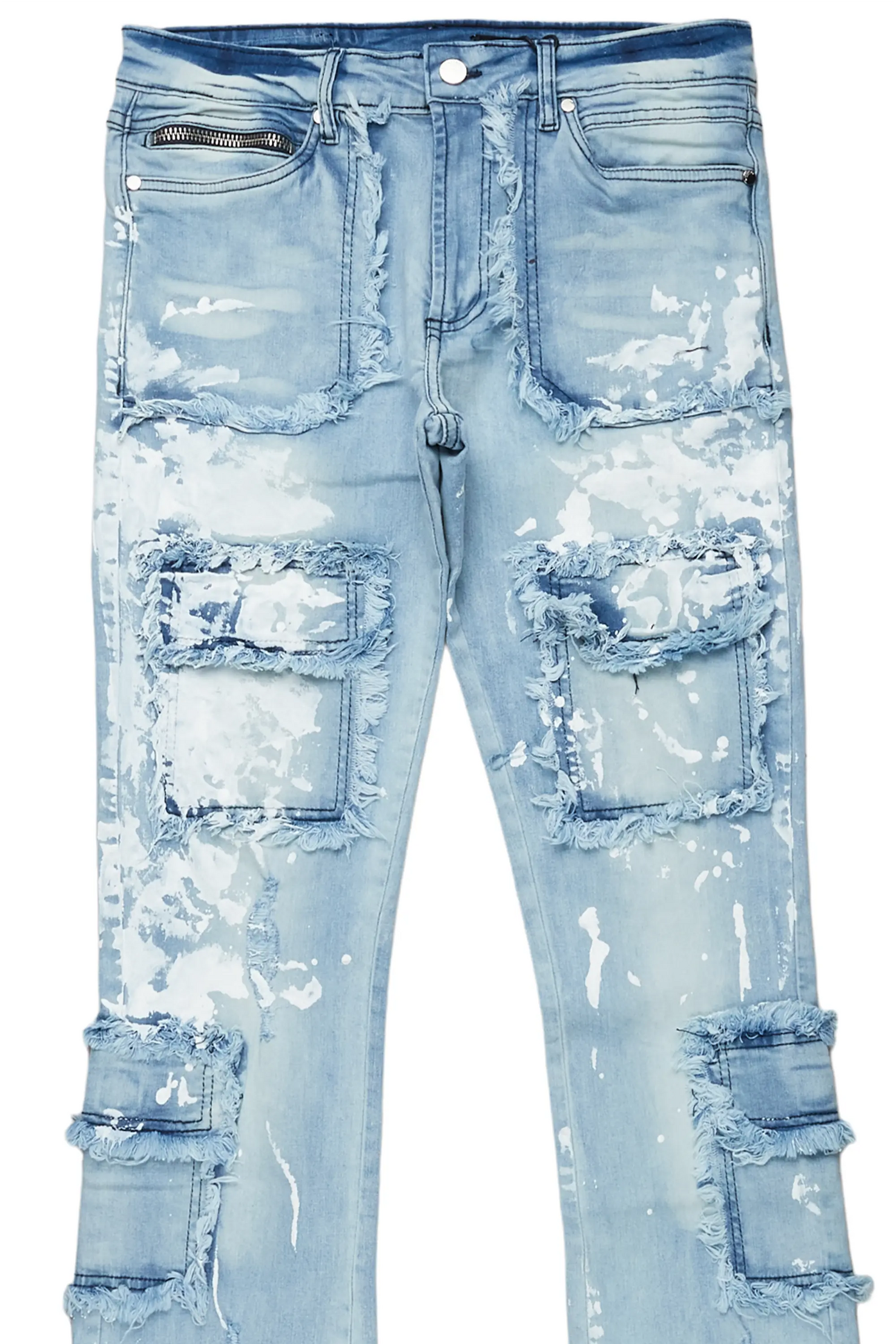 Velan Blue Painter Stacked Flare Jean