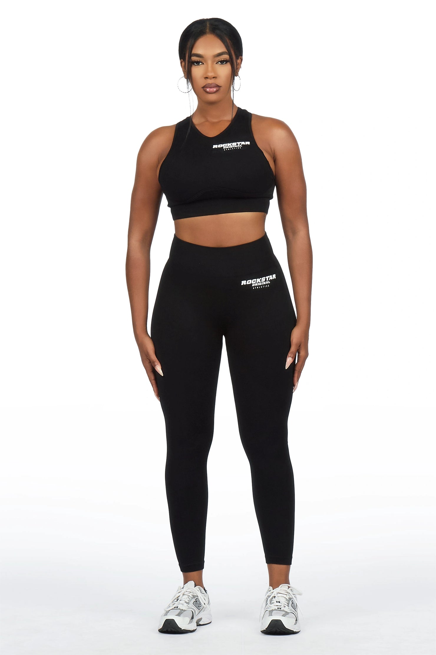 Brevyn Black Tank Active Legging Set