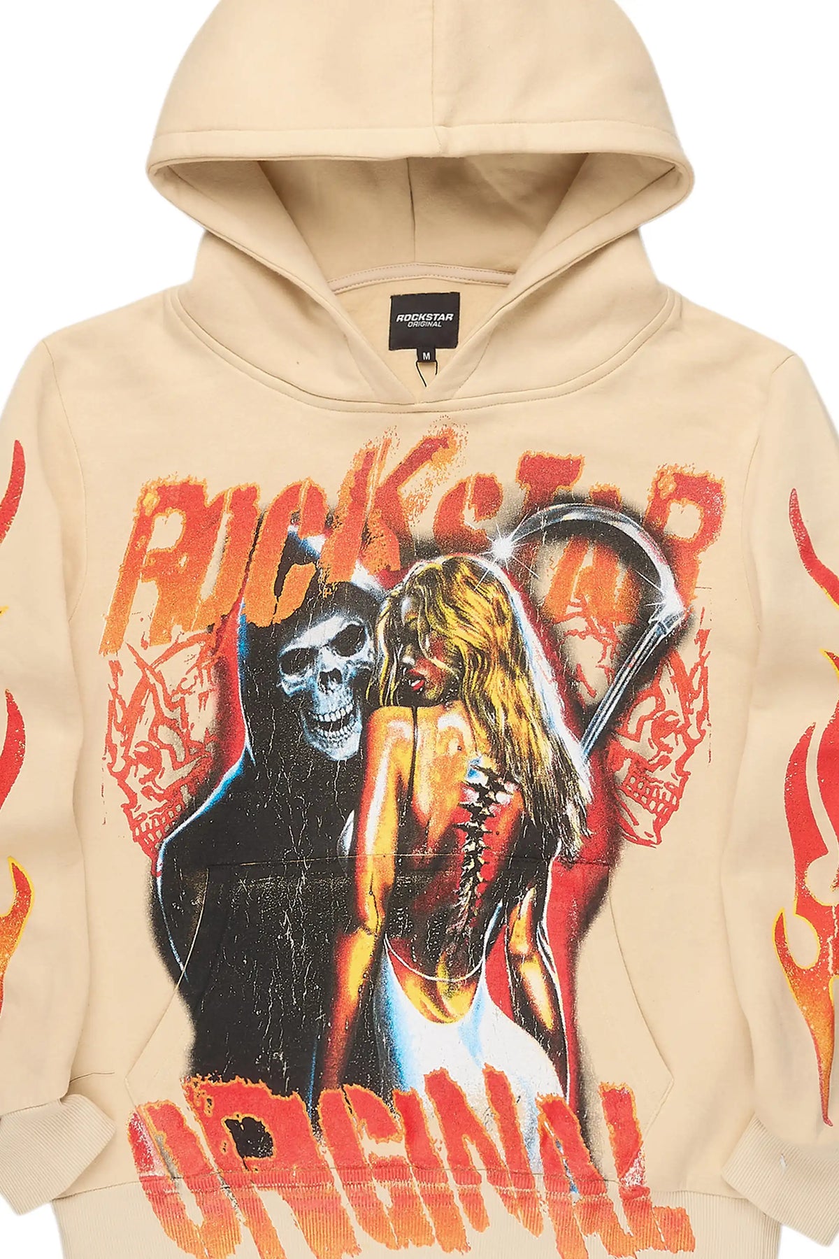 Zo Beige/Red Graphic Hoodie
