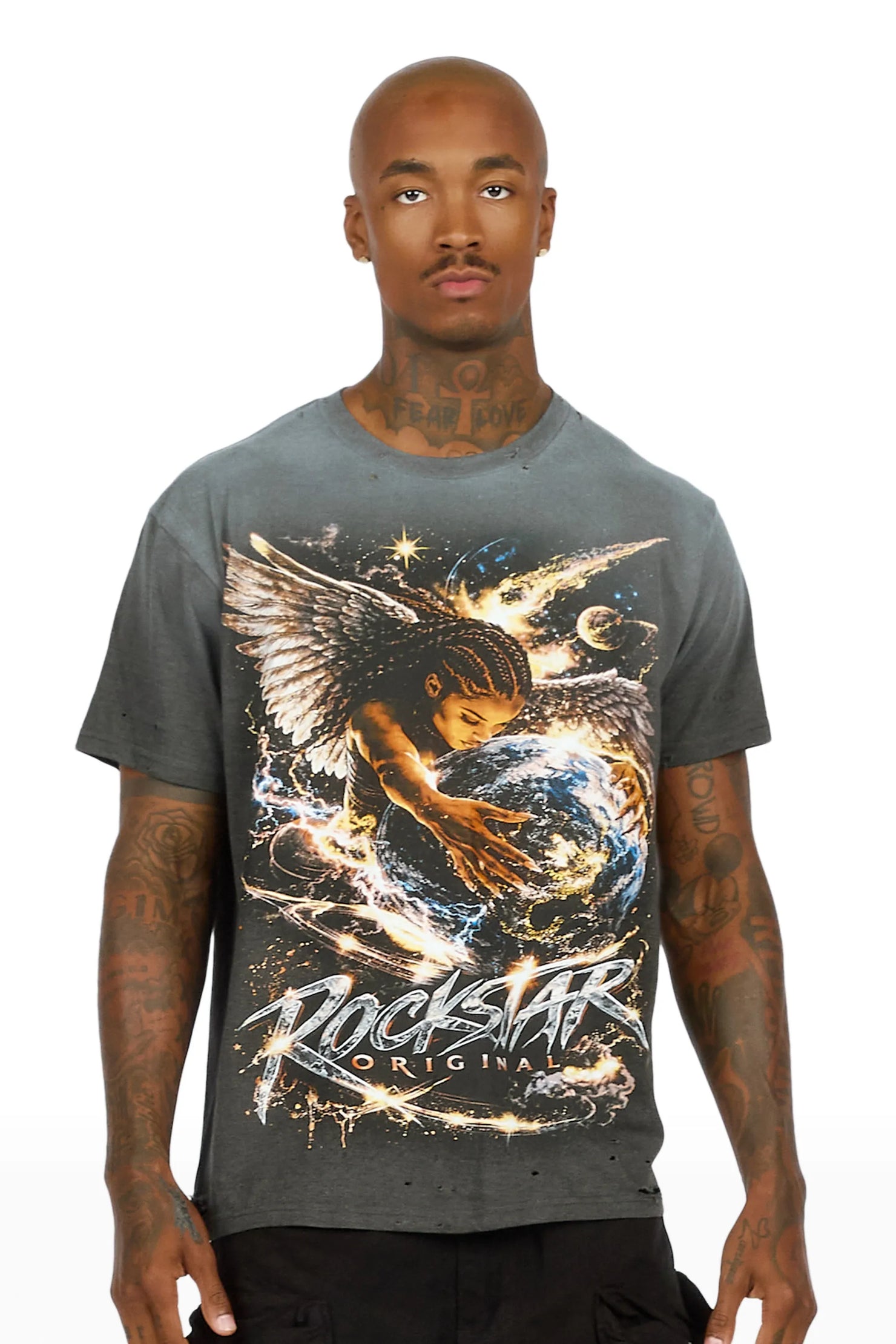 Kearney Charcoal Oversized Graphic T-Shirt