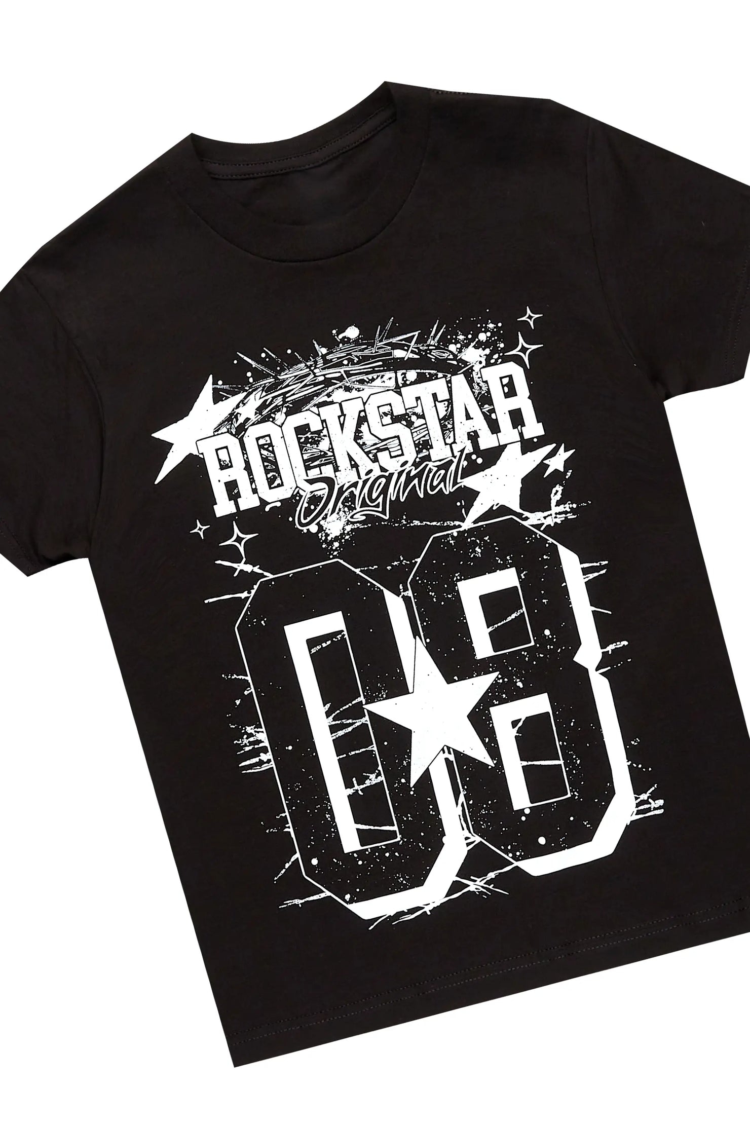 Boys Star Black T-Shirt/Short Set