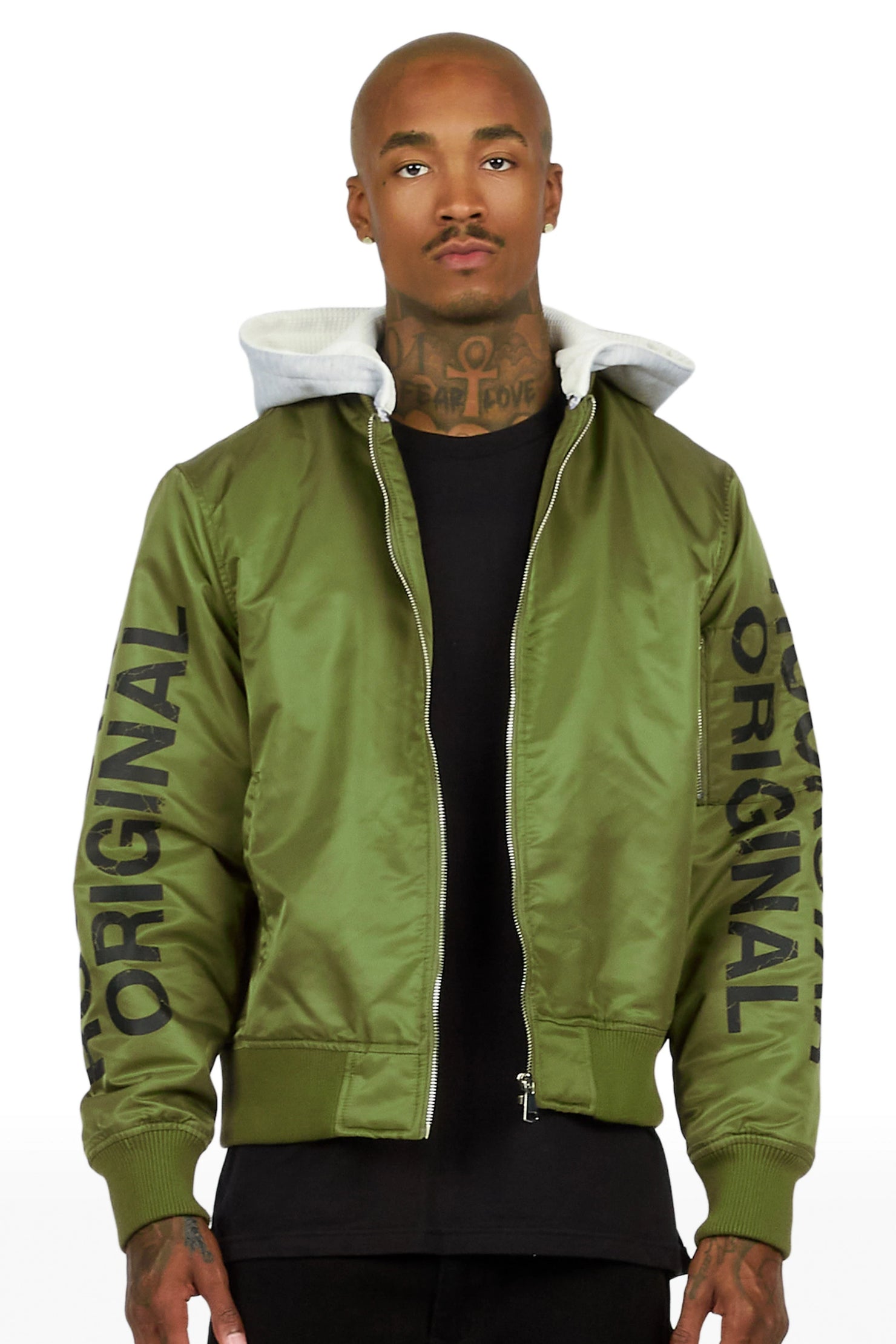Aldrin Olive Bomber Jacket