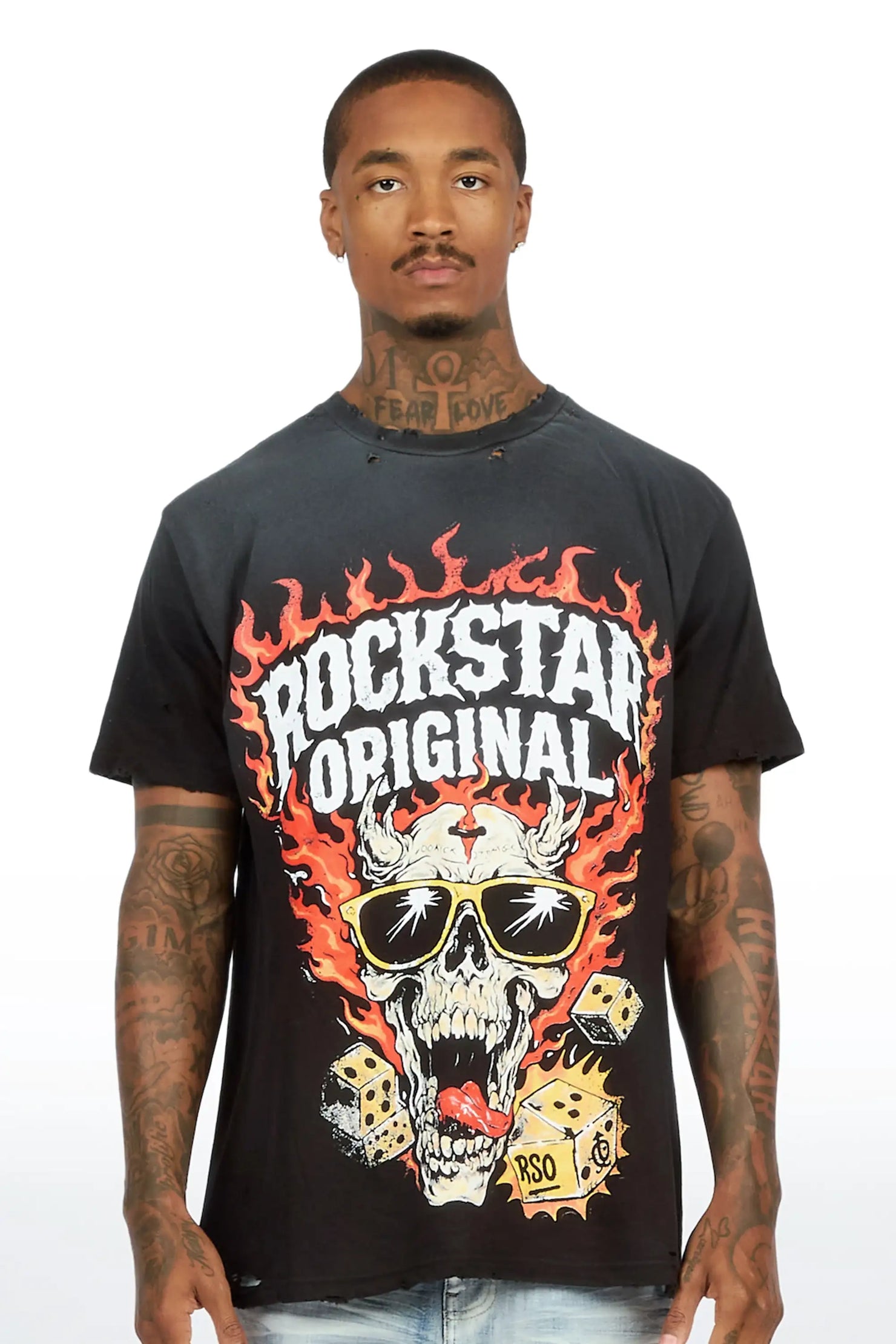 Carmill Black Oversized Graphic T-Shirt