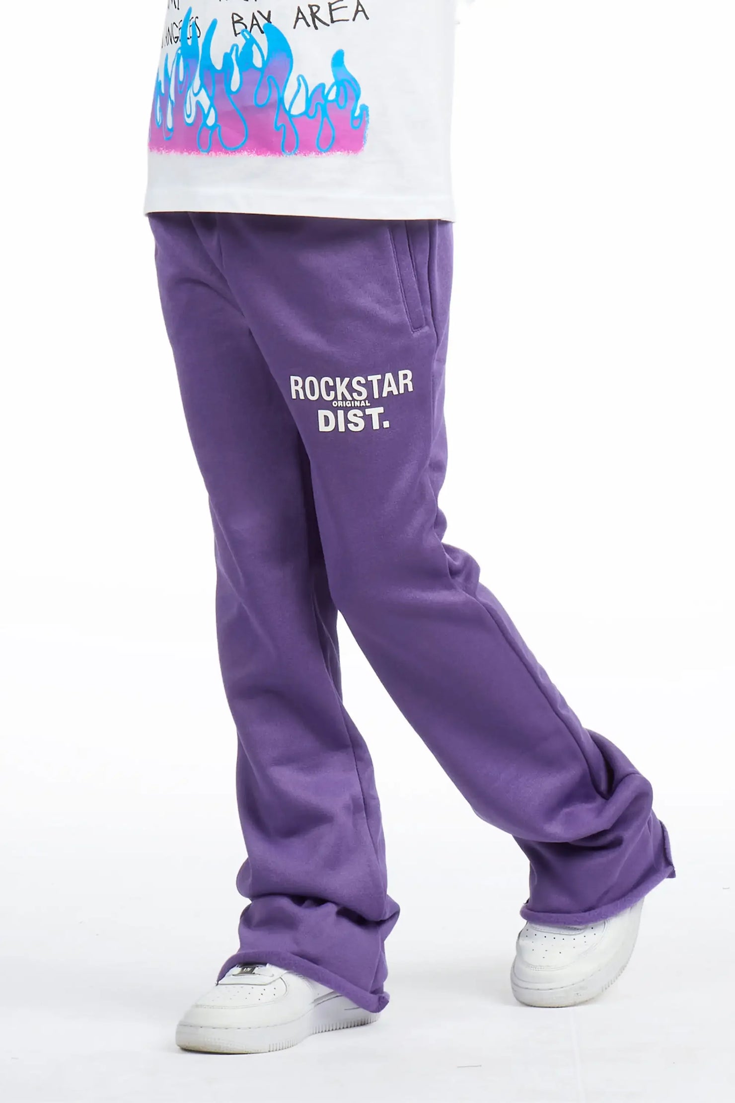 Girls Juliana Purple Stacked Flare Pant