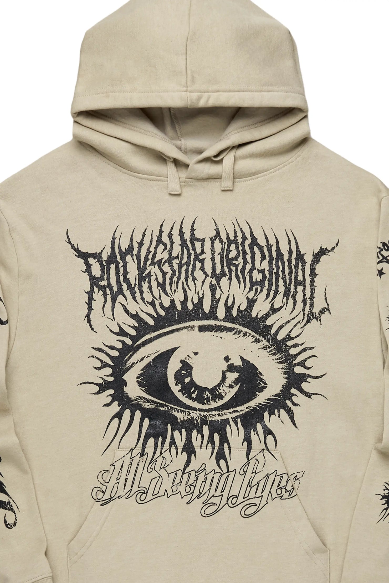 All Seeing Eyes Oatmeal Graphic Hoodie