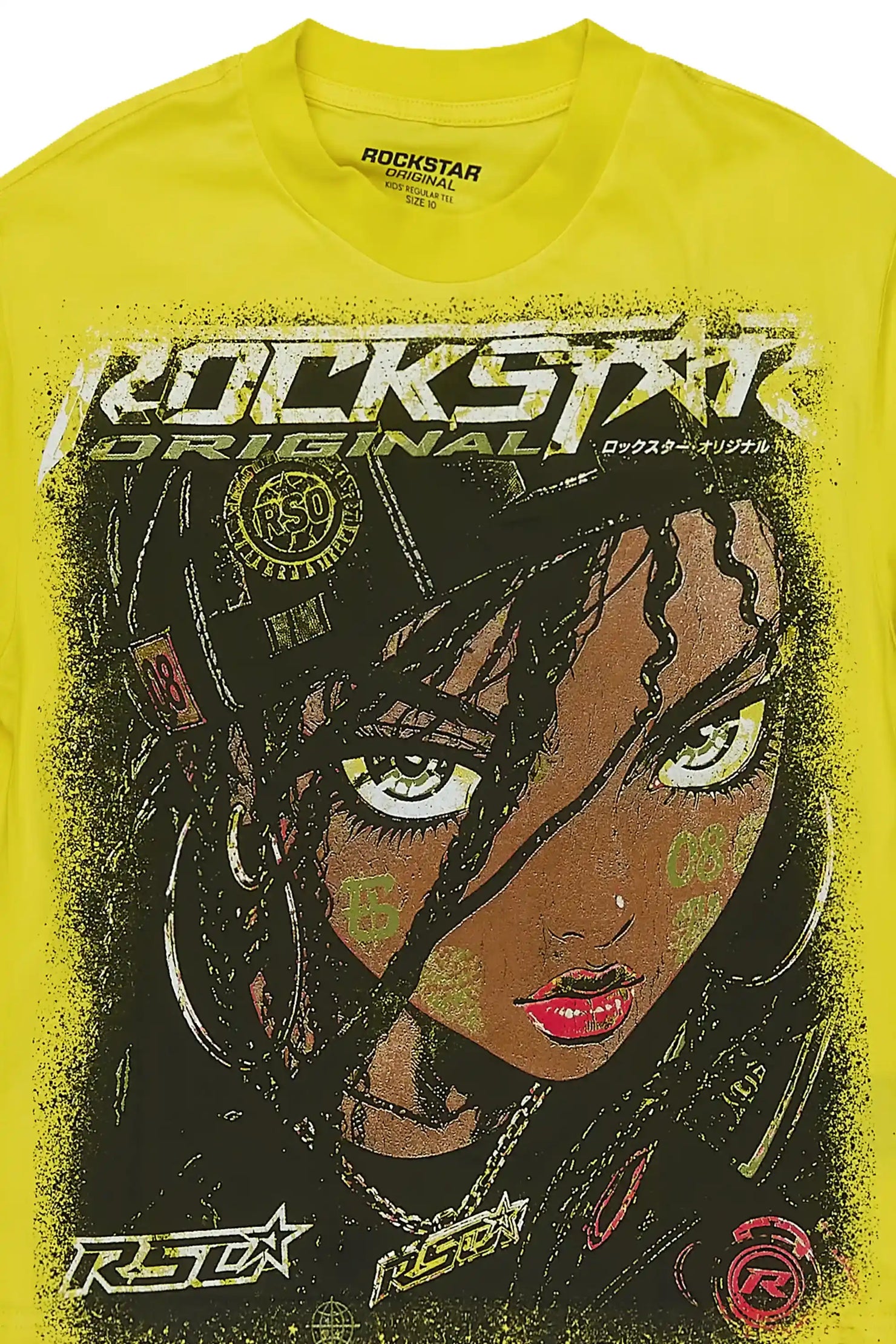 Girls Brayzie Yellow Graphic T-Shirt