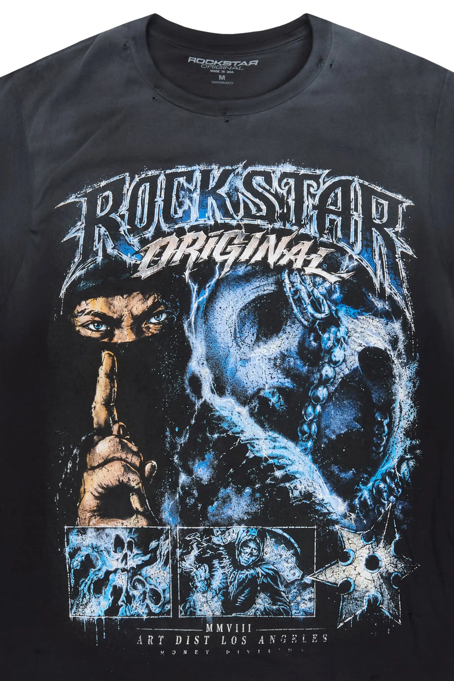 Kordell Black Oversized Graphic T-Shirt