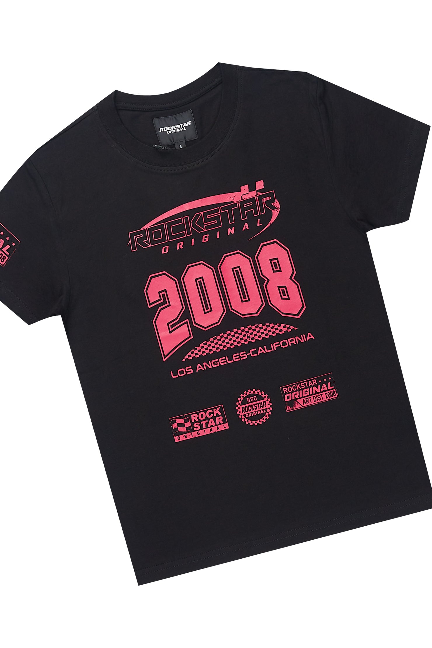 Girls Latonya Black/Pink Short Set