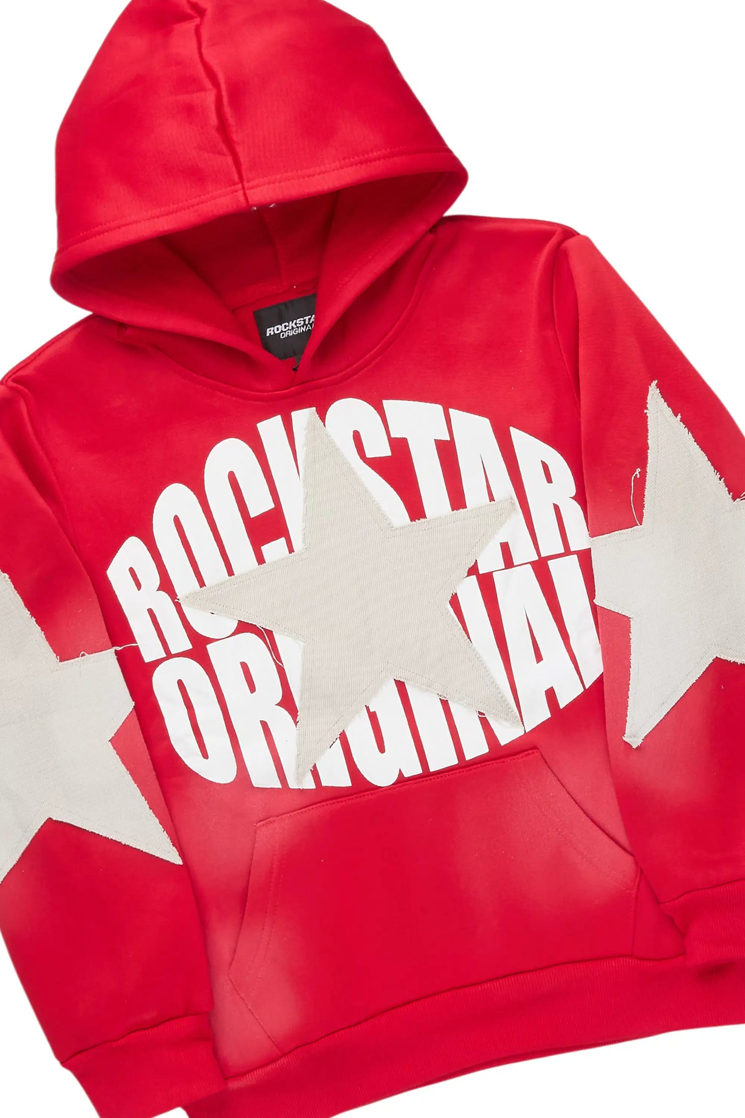 Boys States 2.0 Red/Heather Grey Stacked Hoodie Track Set