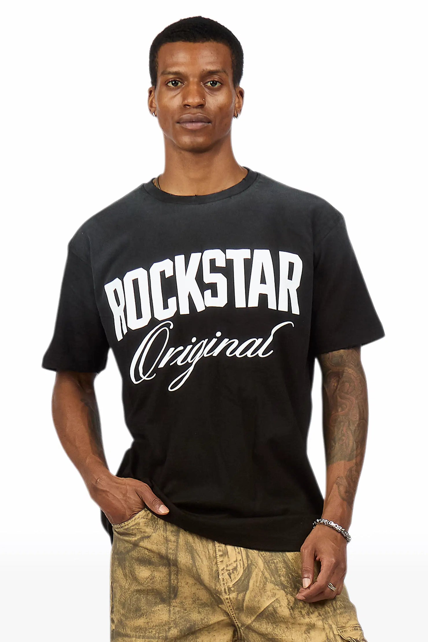 Jett Black Oversized Graphic T-Shirt