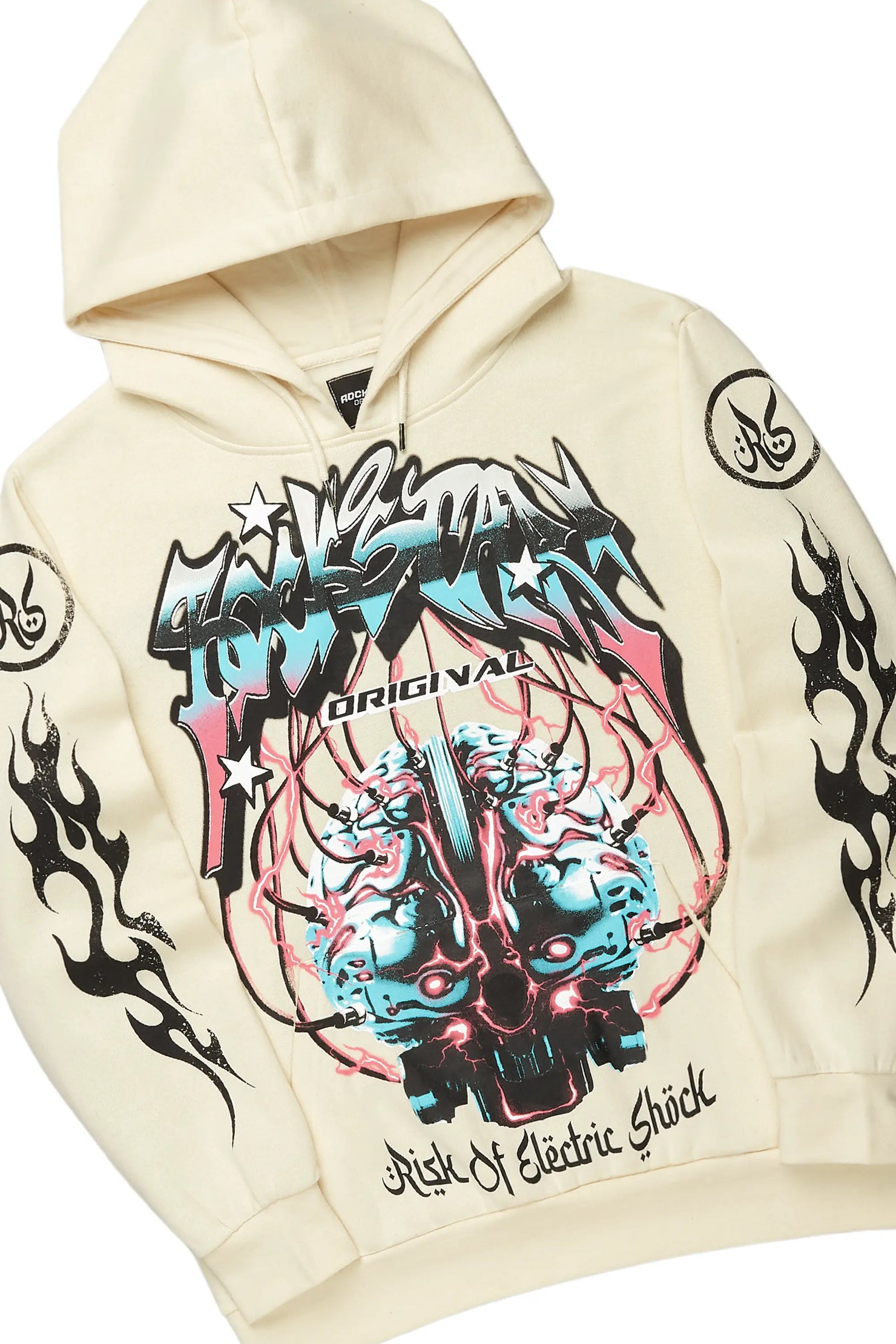 Lucy Tan/Black Hoodie/Stacked Flare Pant Track Set