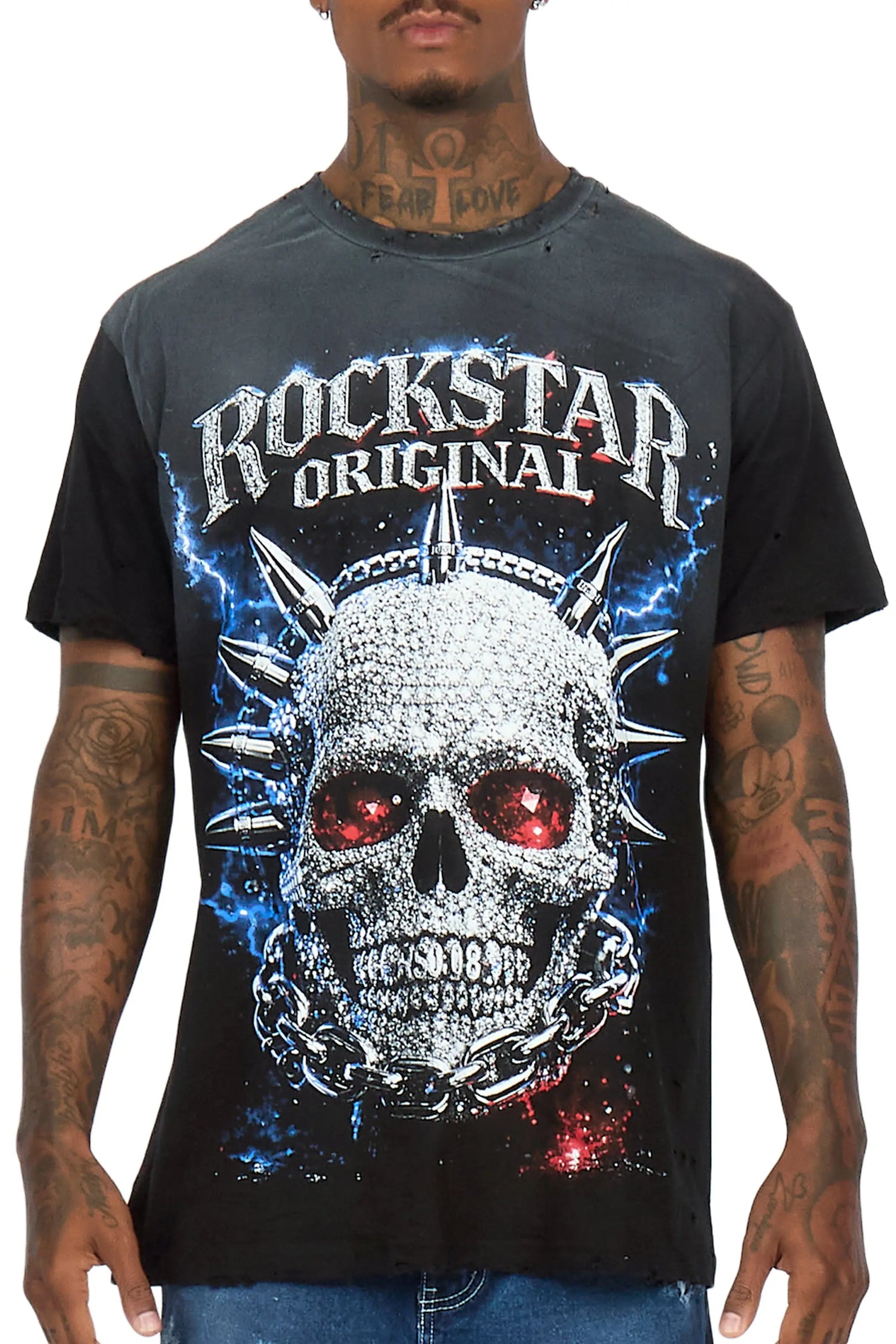 Demetrice Black Oversized Graphic T-Shirt