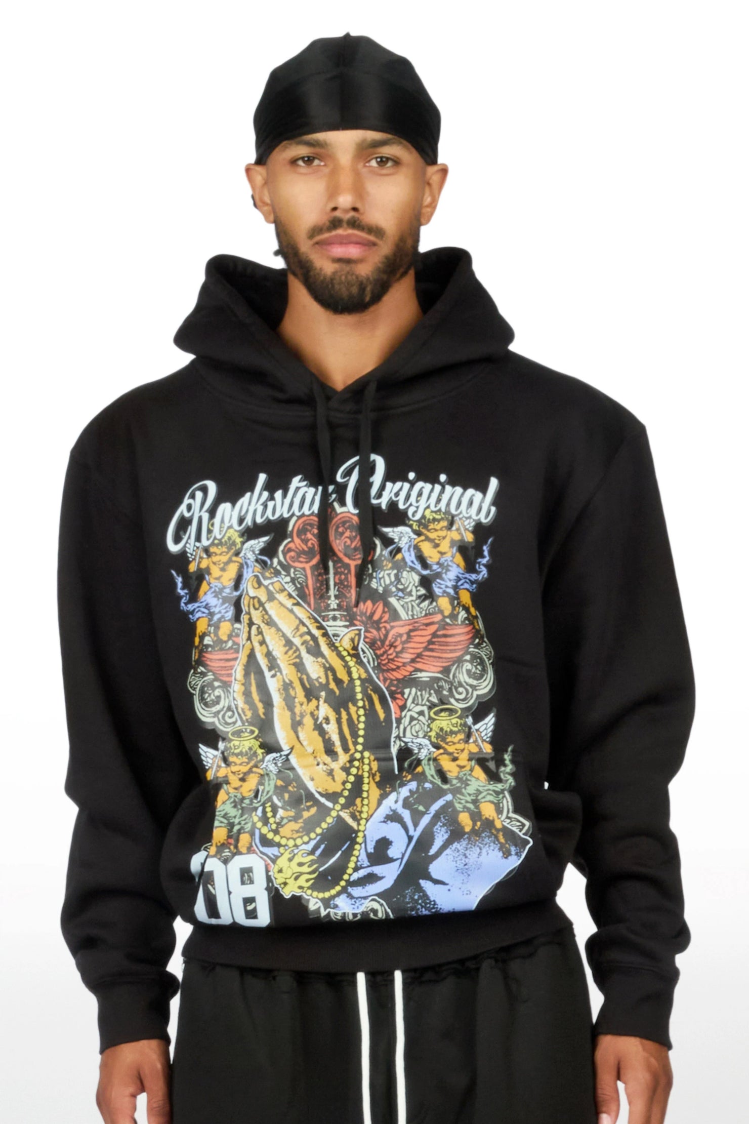 Zavien Black Graphic Hoodie