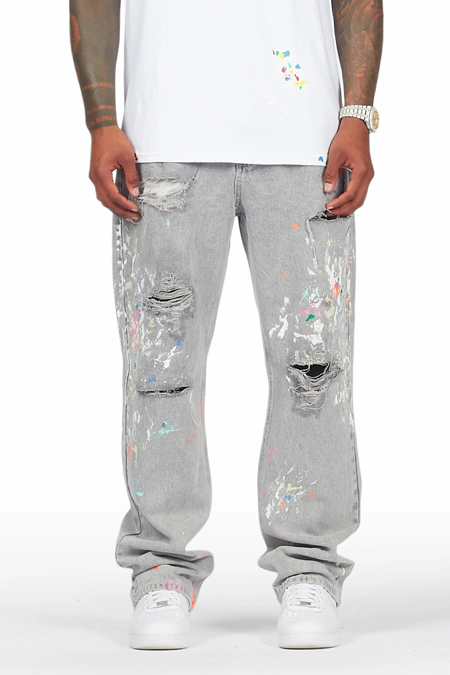 Zasha Grey Painter Baggy Jean