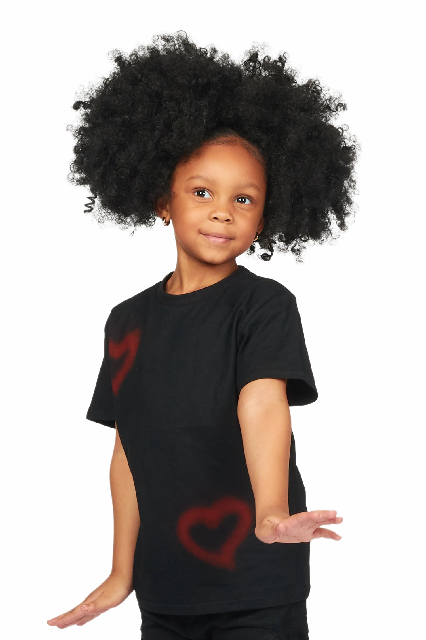 Girls Litta Black Graphic T-Shirt