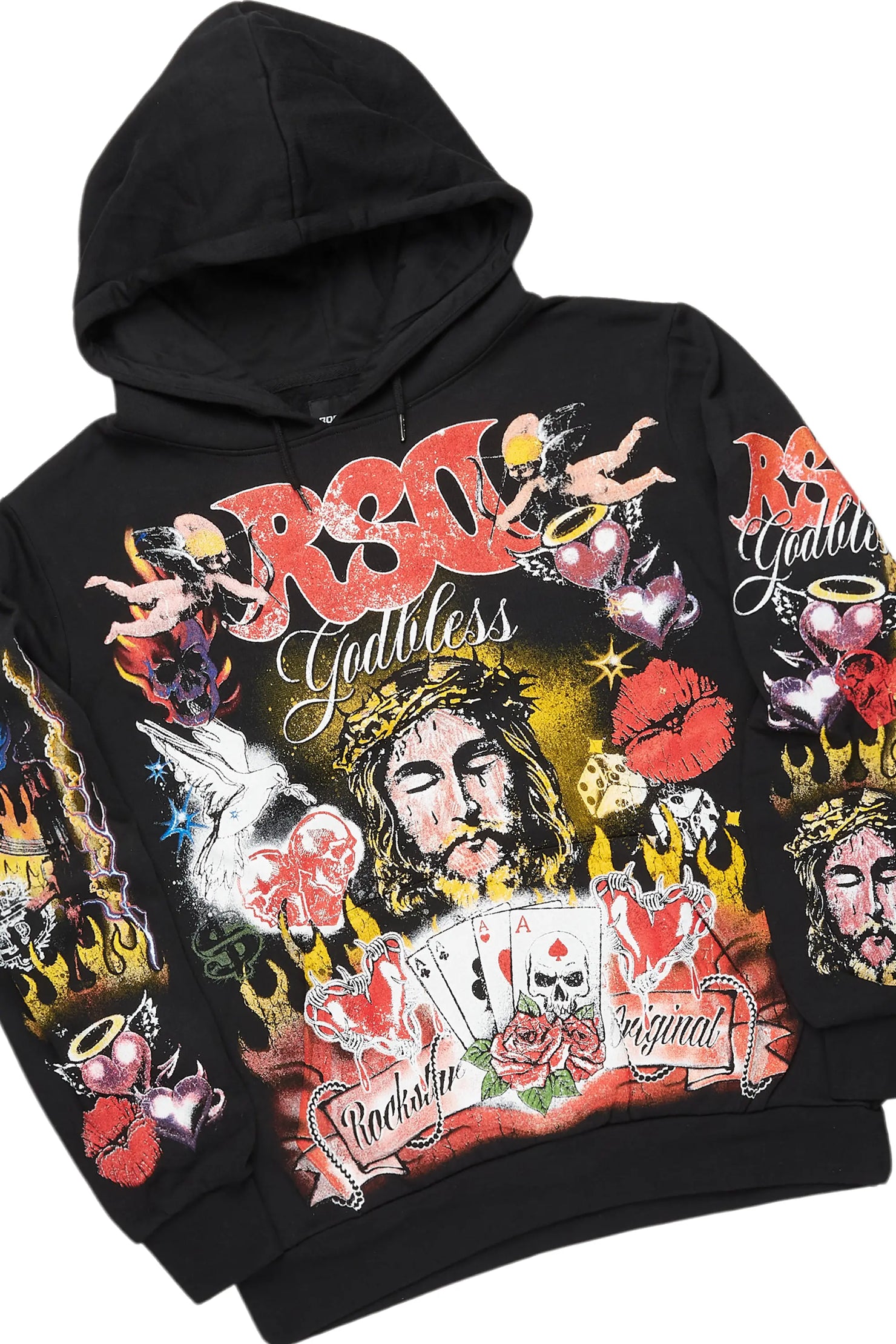 Germain Black Slim Fit Hoodie Track Set