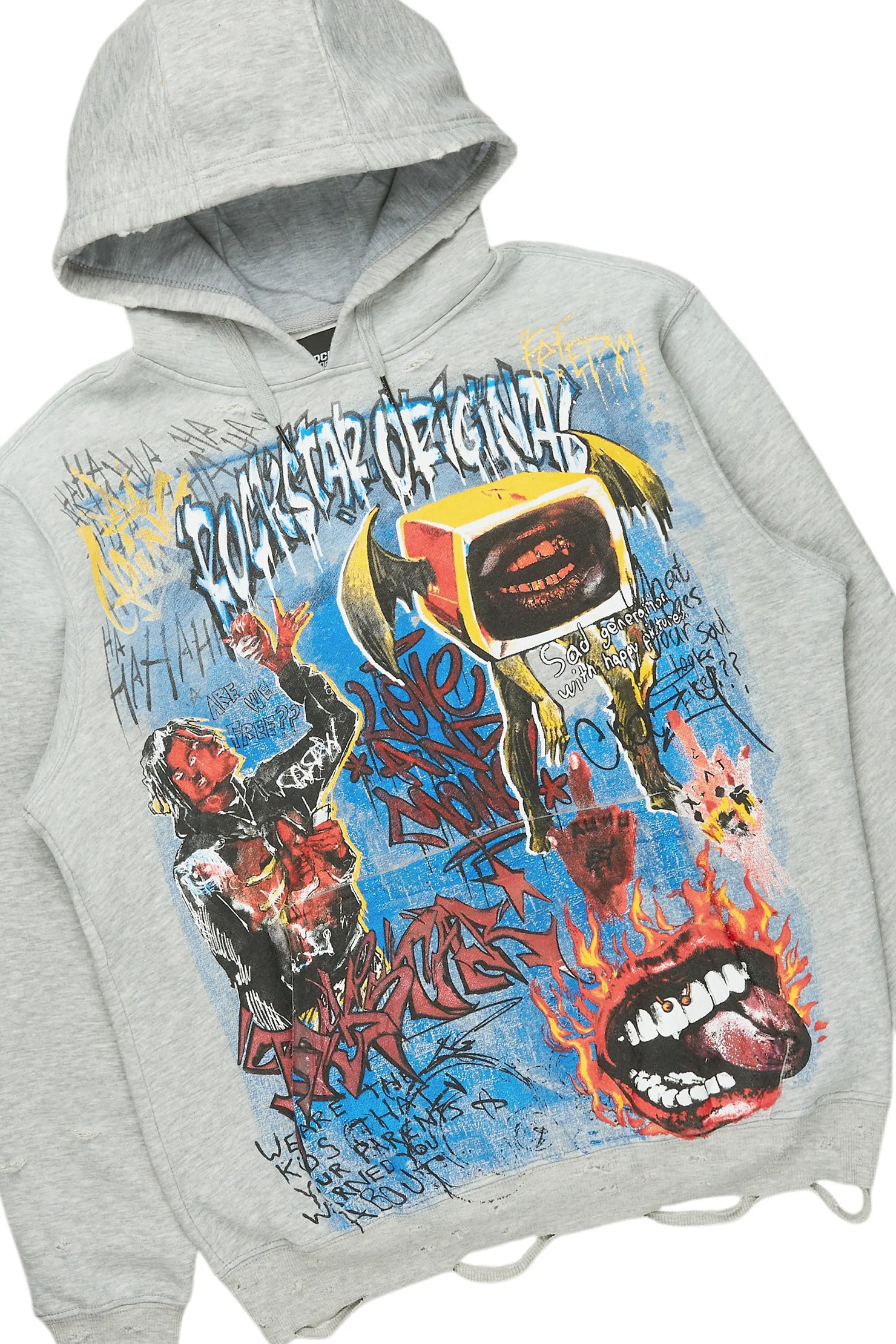 Yooz Heather Grey Hoodie & Burain Baggy Fit Jean Bundle