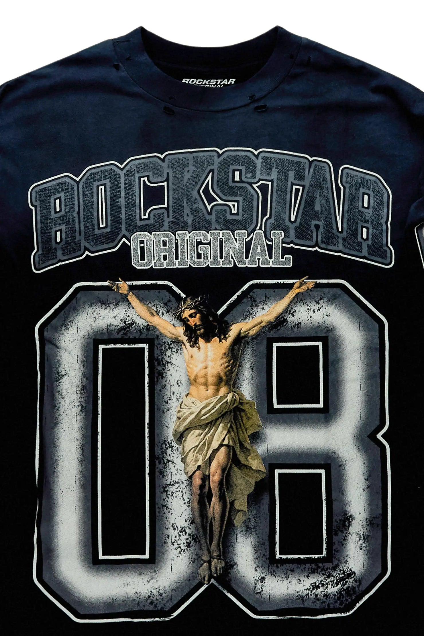 Fields Black/Grey Double Layer Long Sleeve Graphic T-Shirt