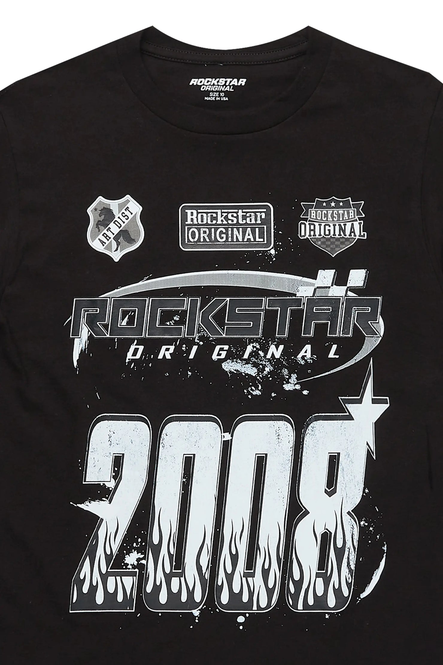 Boys Amos Black Graphic T-Shirt