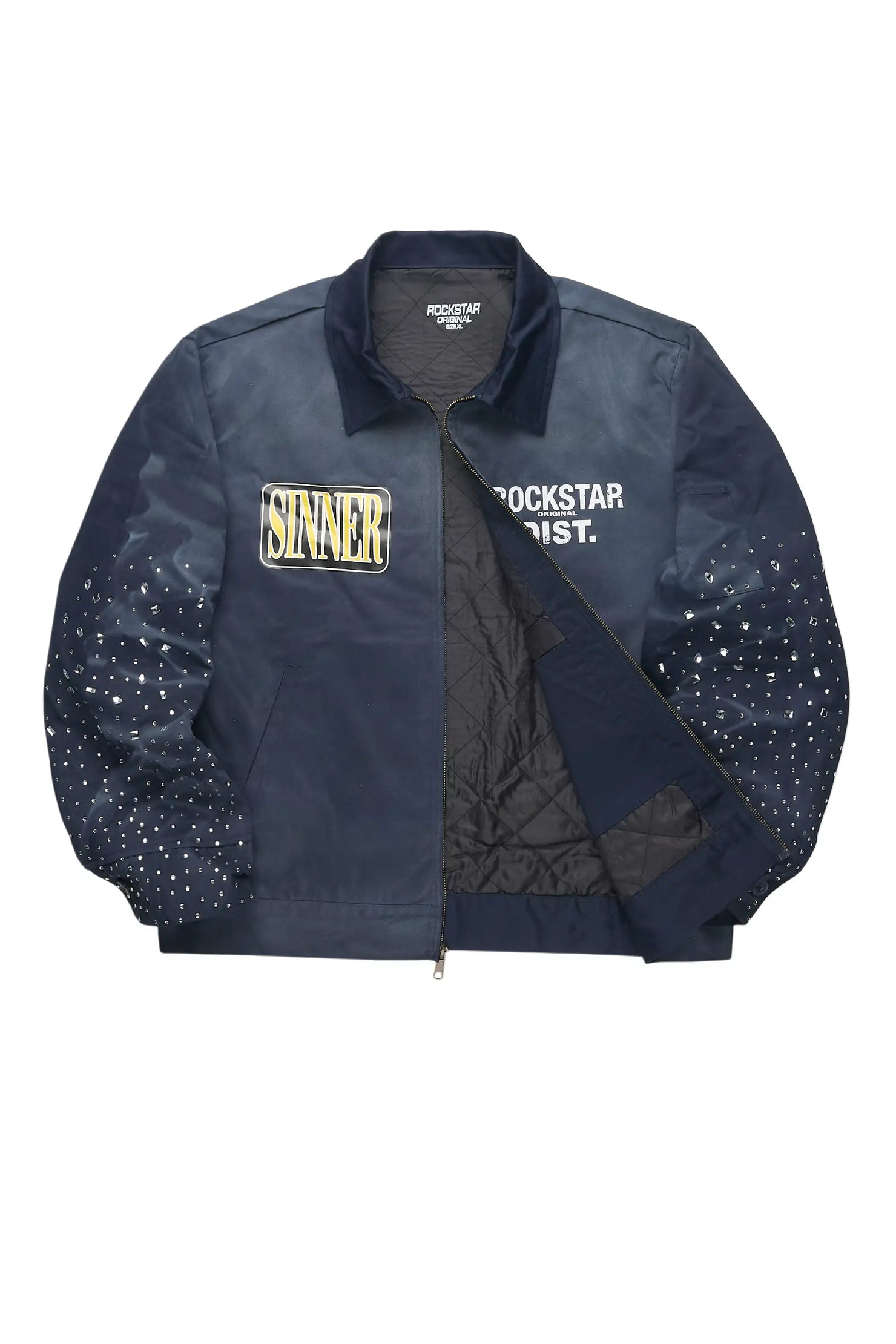 Traval Navy Rhinestone Workman Jacket