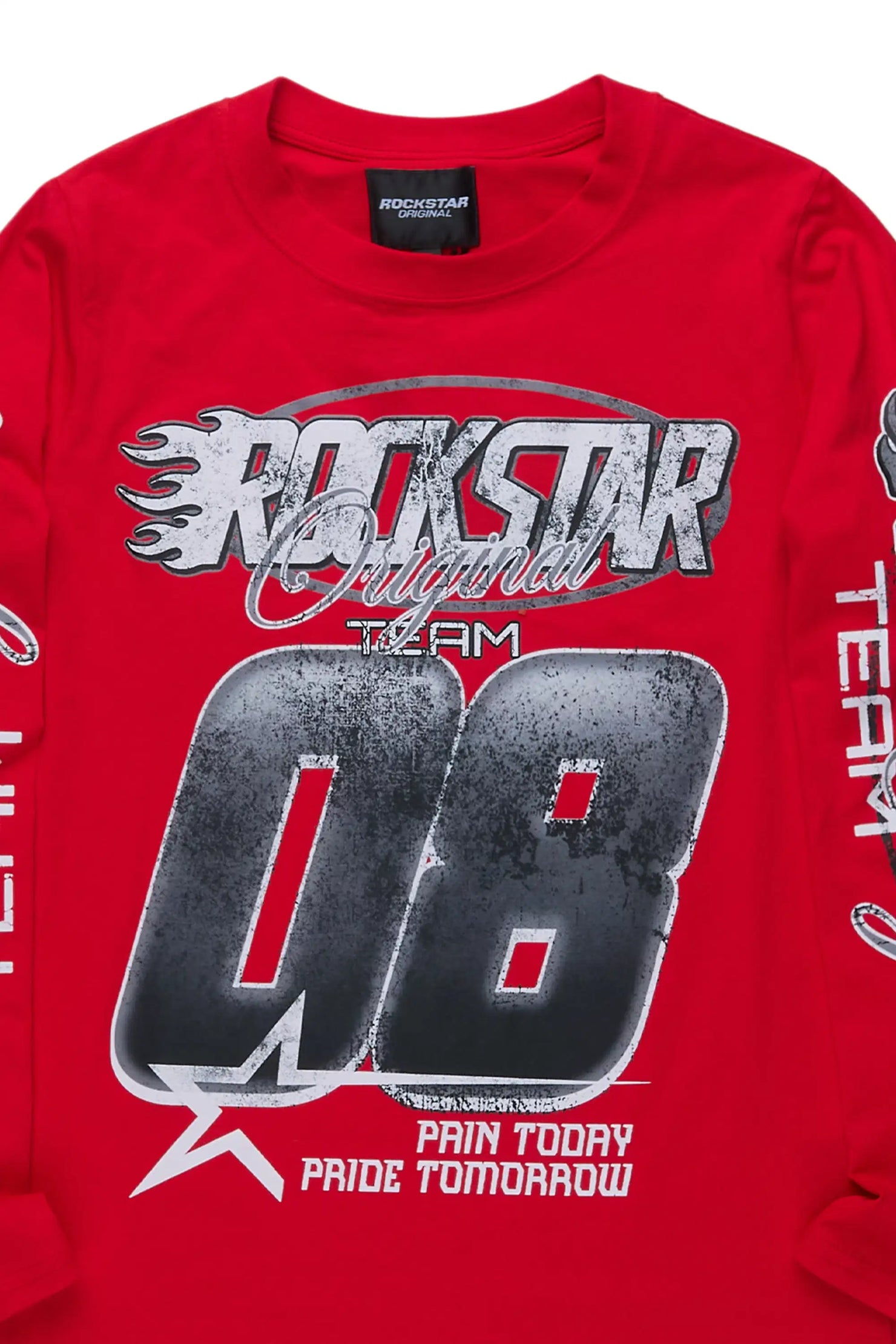Boys Flash Red Graphic L/S T-Shirt