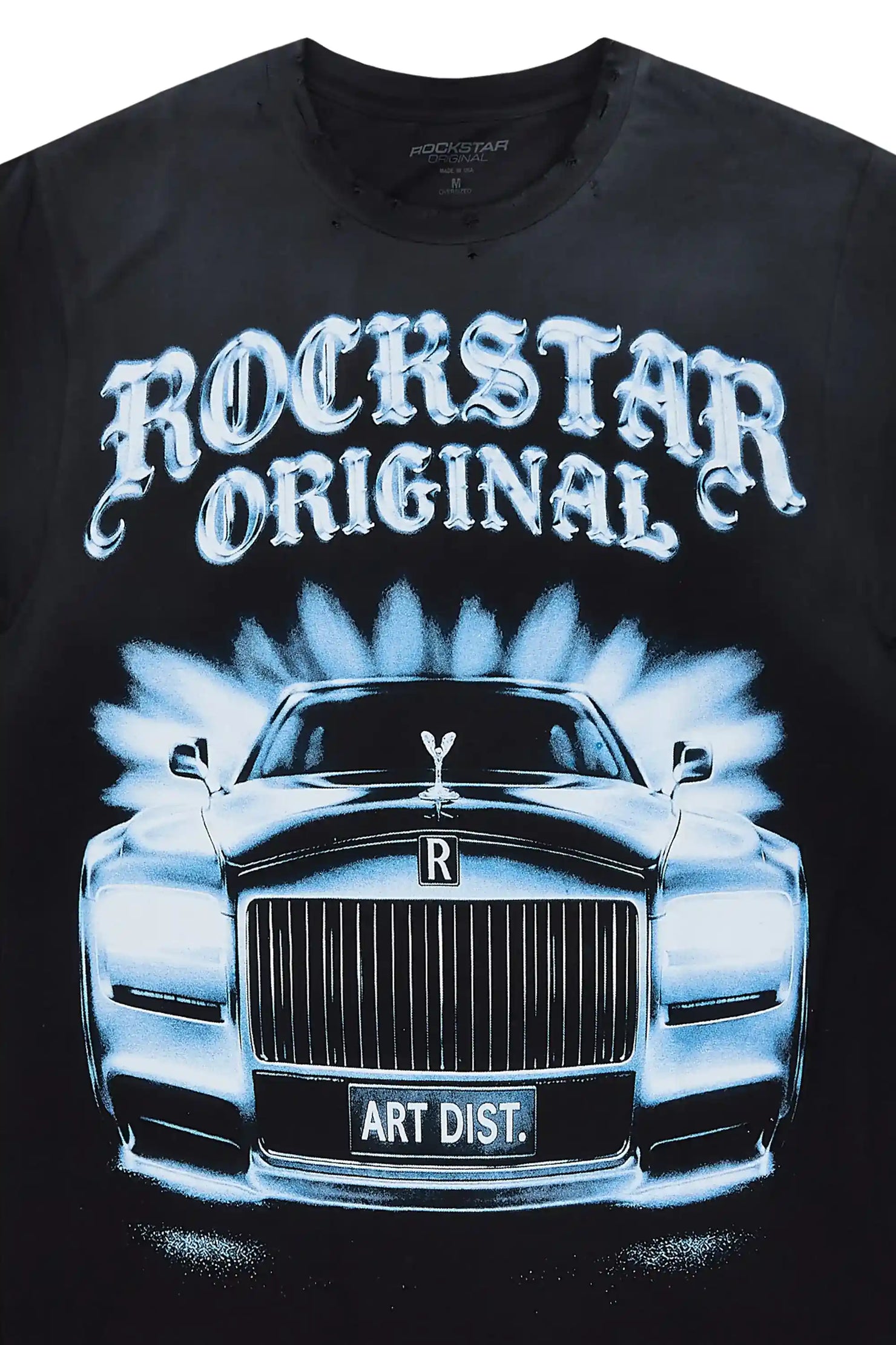 Rolls Black Oversized Graphic T-Shirt