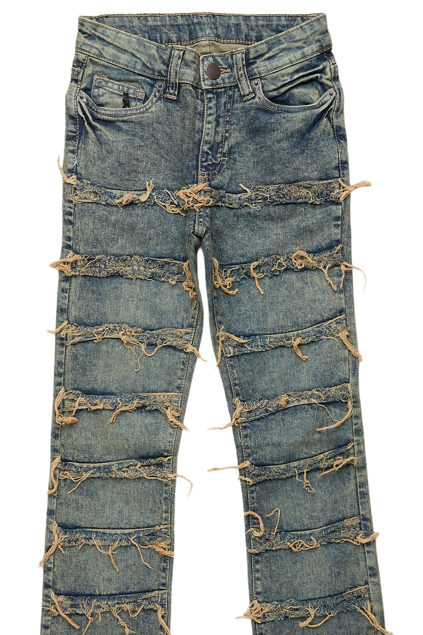 Boys Cullen Vinatge Frayed Stacked Flare Jean