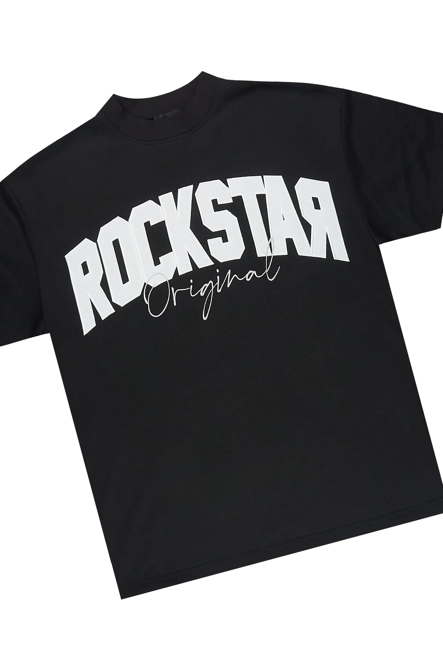Zymir Black  French Terry Chenille Tee/ French Terry Relaxed Track Set