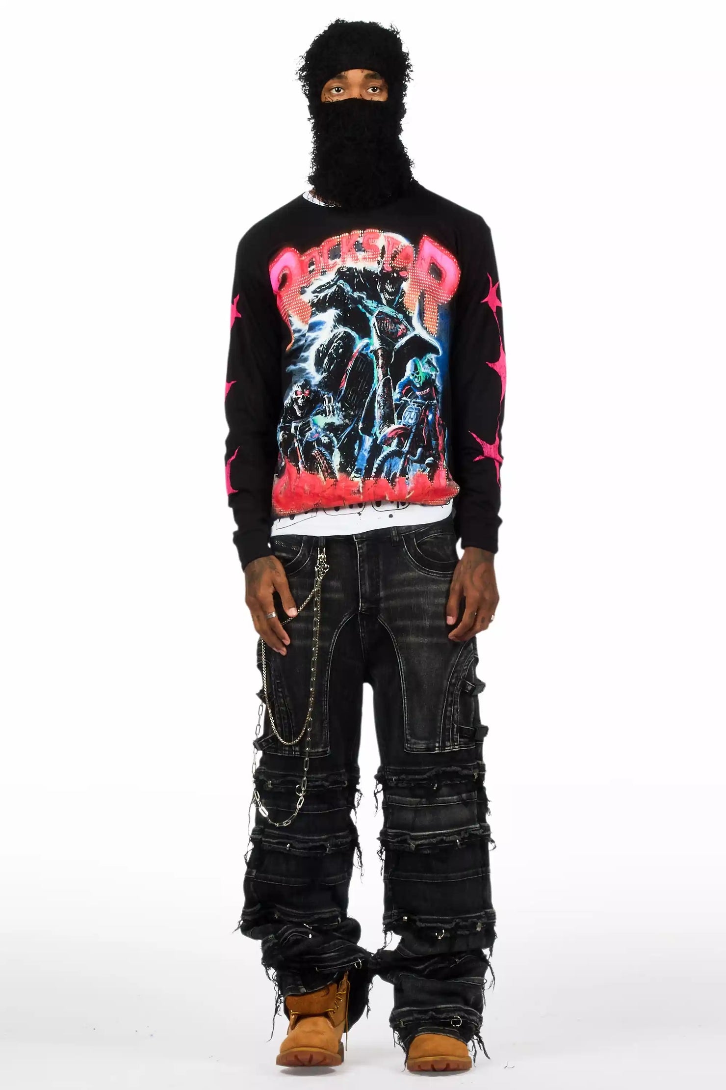 Otto Black Fuzzy Ski Mask