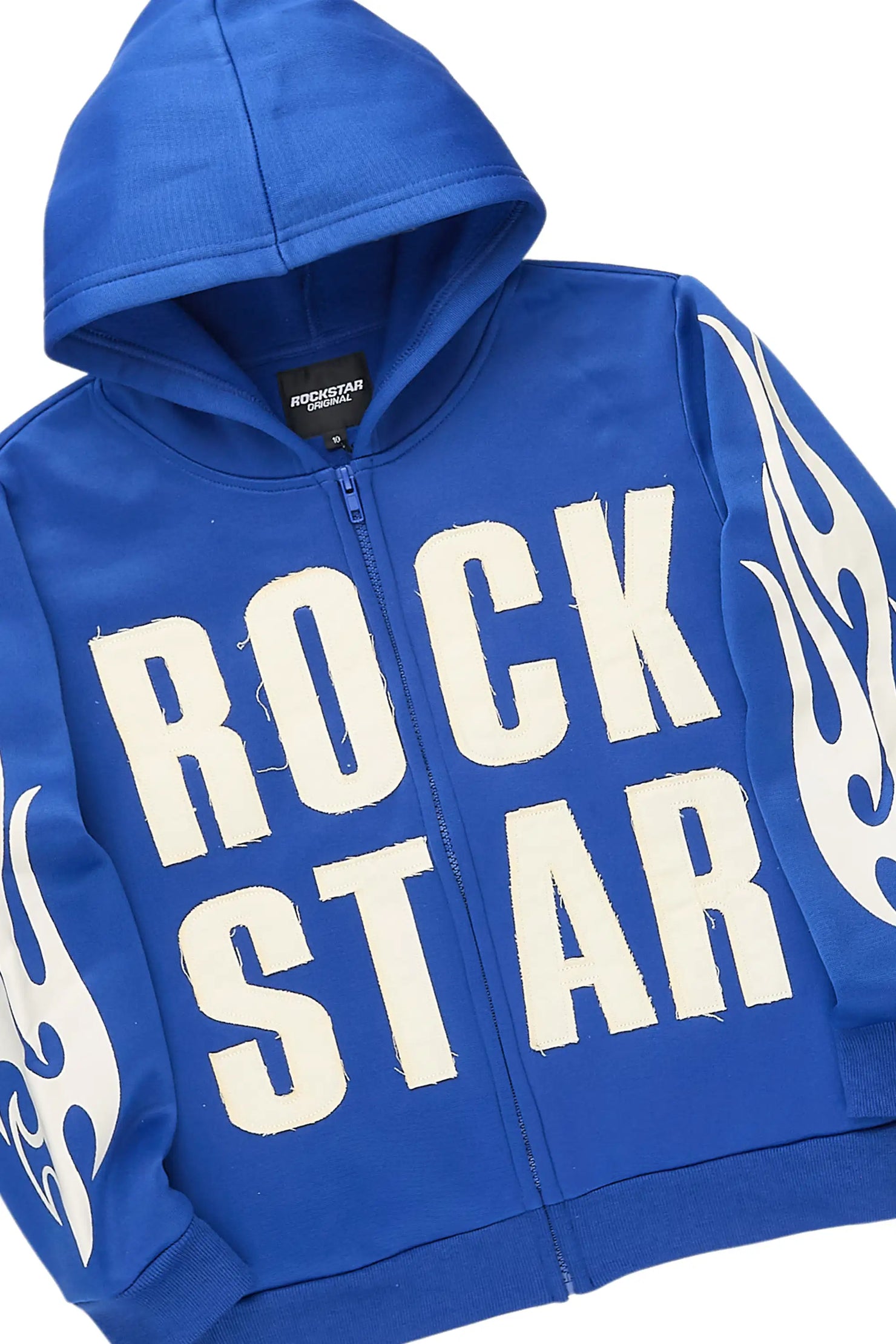 Ashira Royal Blue Baggy Fit Zip Up Track Set