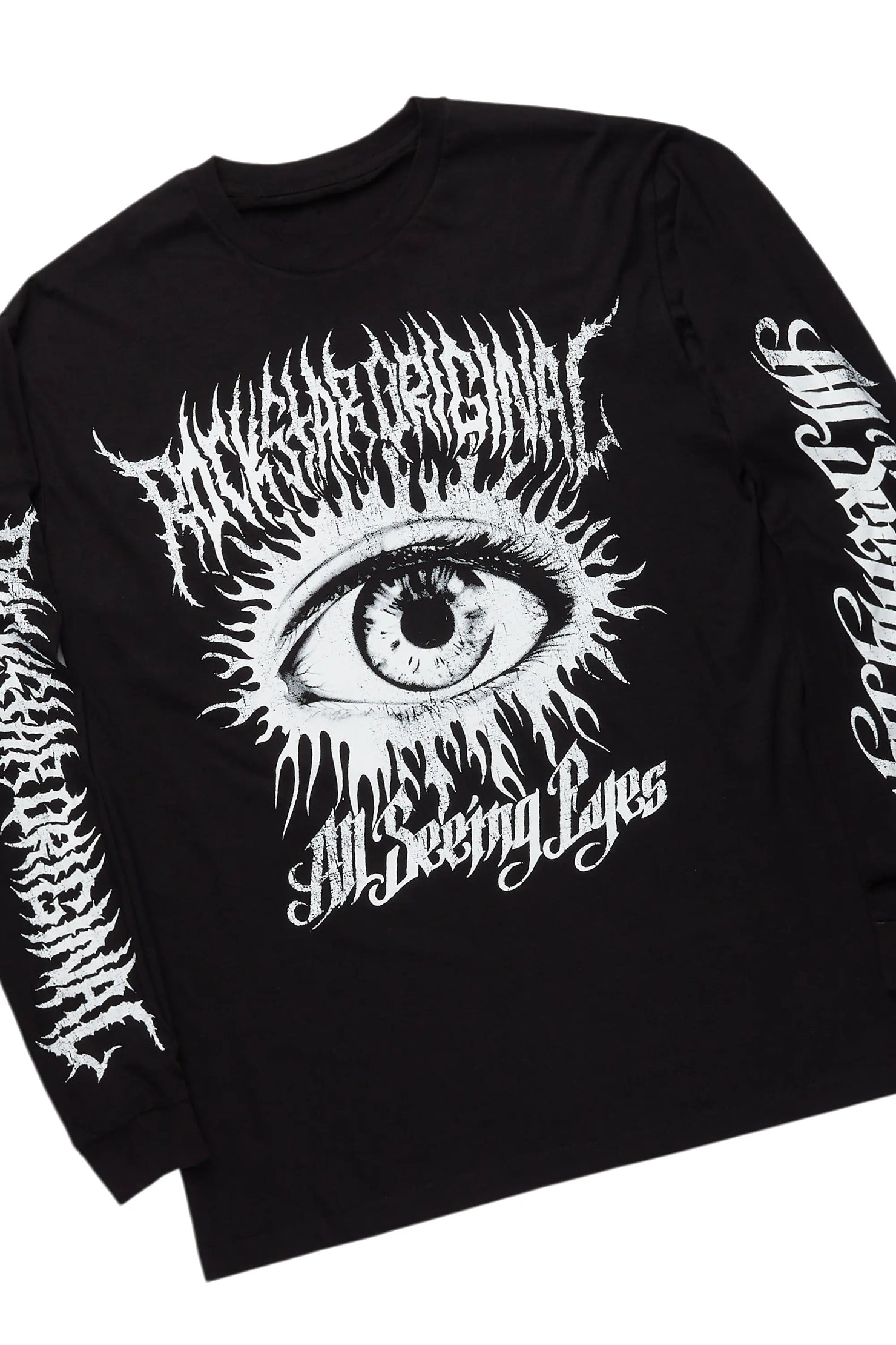 All Seeing Eyes Black/White Long Sleeve T-Shirt/Baggy Pant Set