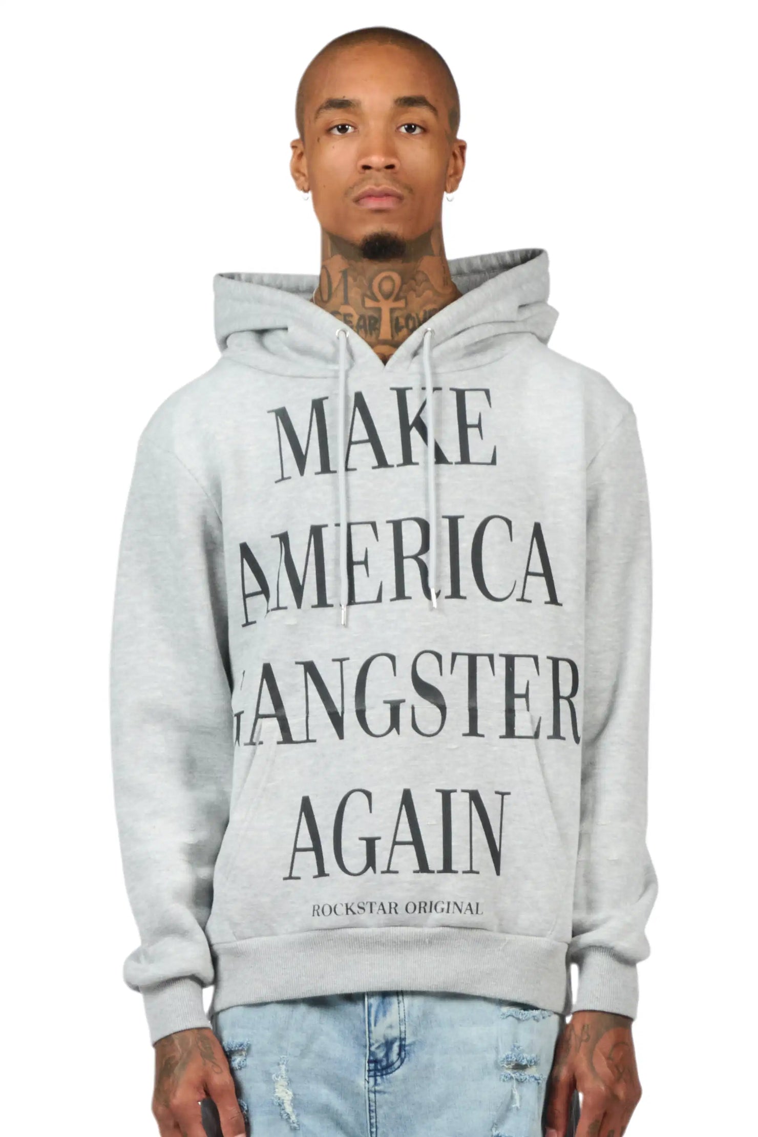 Drake Heather Grey Graphic Hoodie