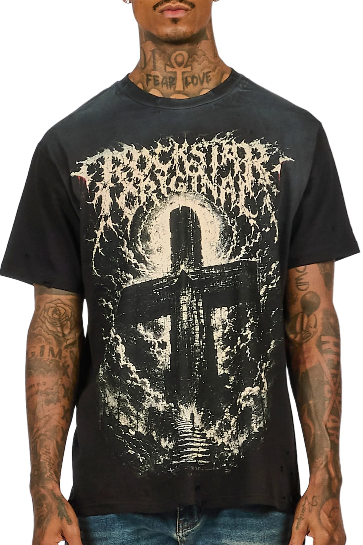 Cassell Black Oversized Graphic T-Shirt