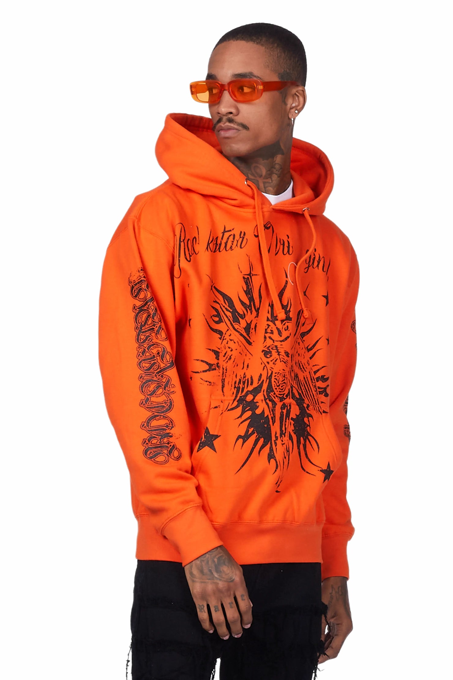 Mermaid Orange Graphic Hoodie