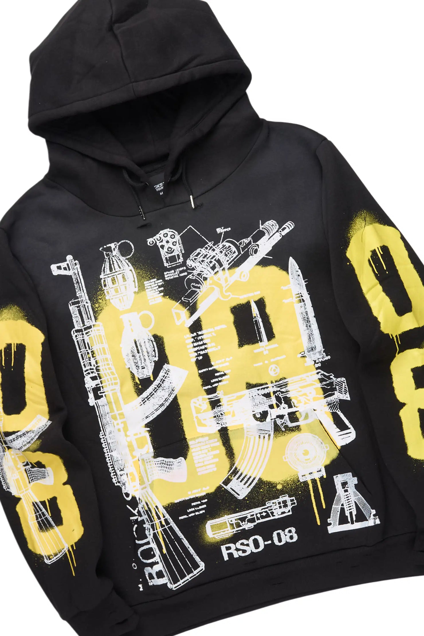 Nesta Black/Black Hoodie/Stacked Flare Jean Set