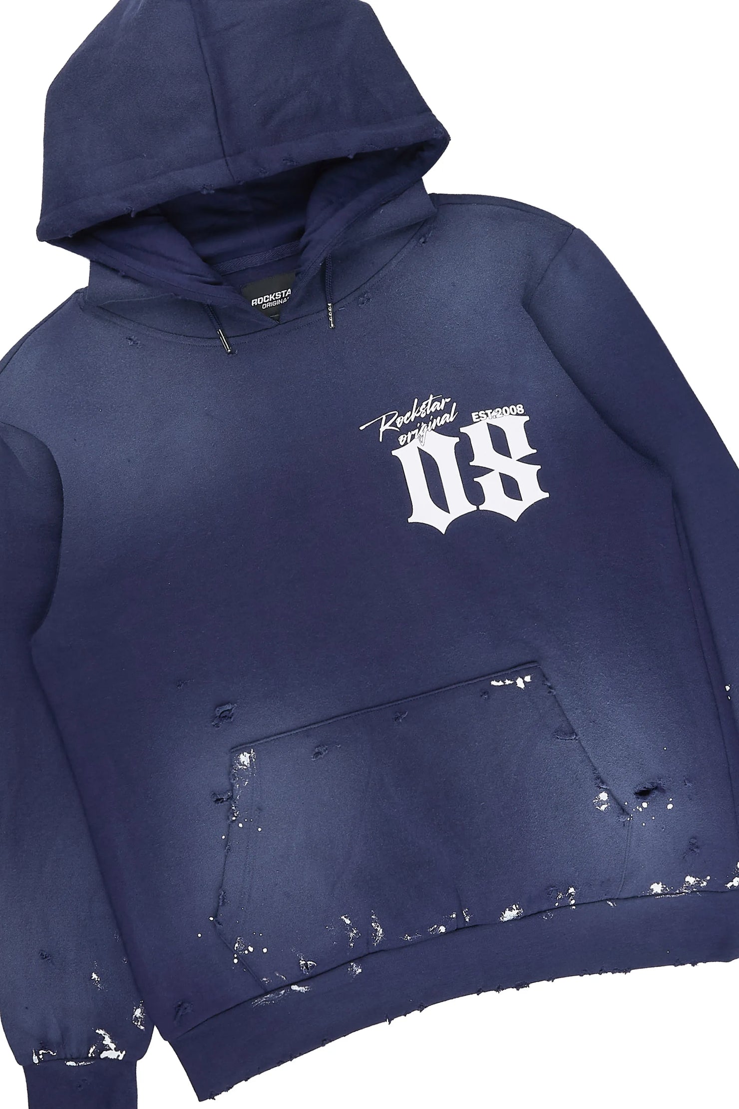 Cipher Navy Hoodie/Stacked Flare Pant Track Set