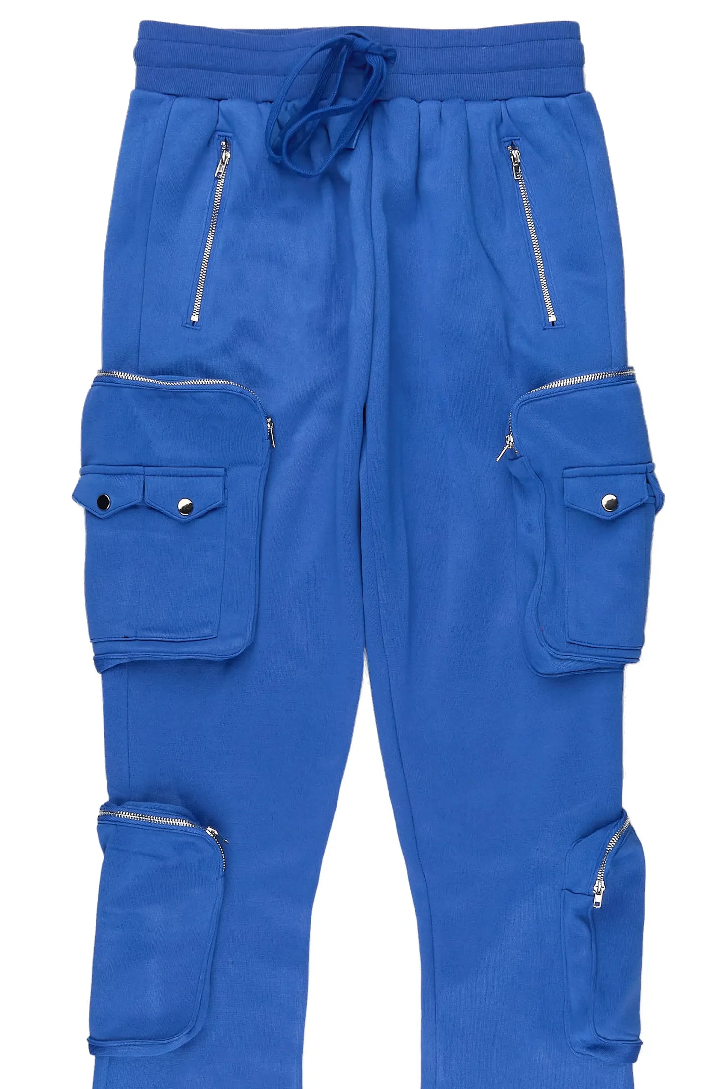 Cheronnie Royal Blue Cargo Stacked Track Pant