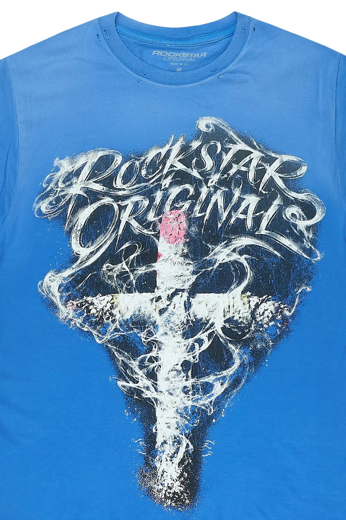 Harlan Blue Oversized Graphic T-Shirt