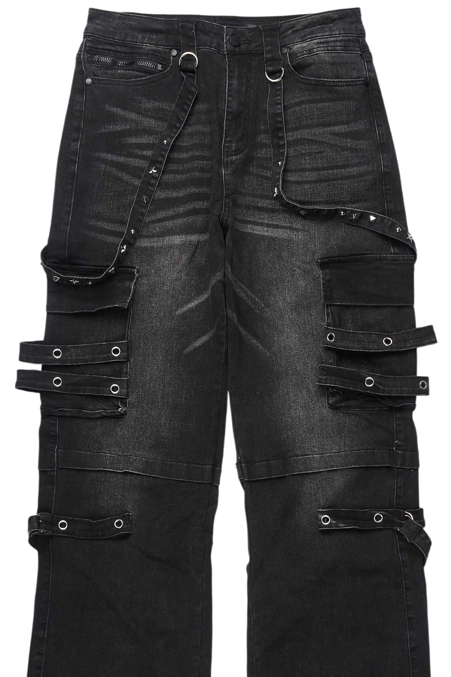 Nealon Black Baggy Cargo Fit Jean