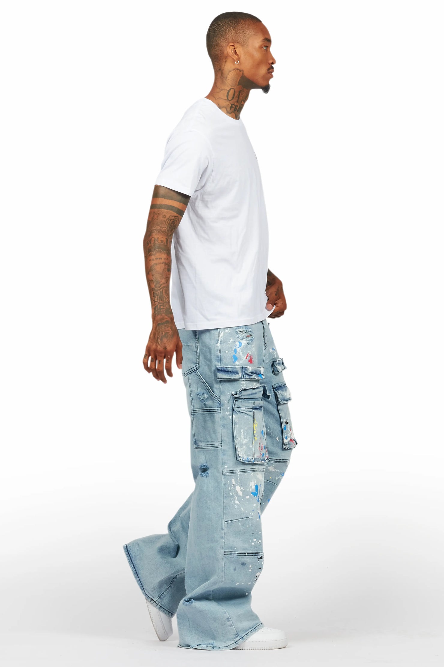 Bruin Blue Painter Baggy Cargo Jean