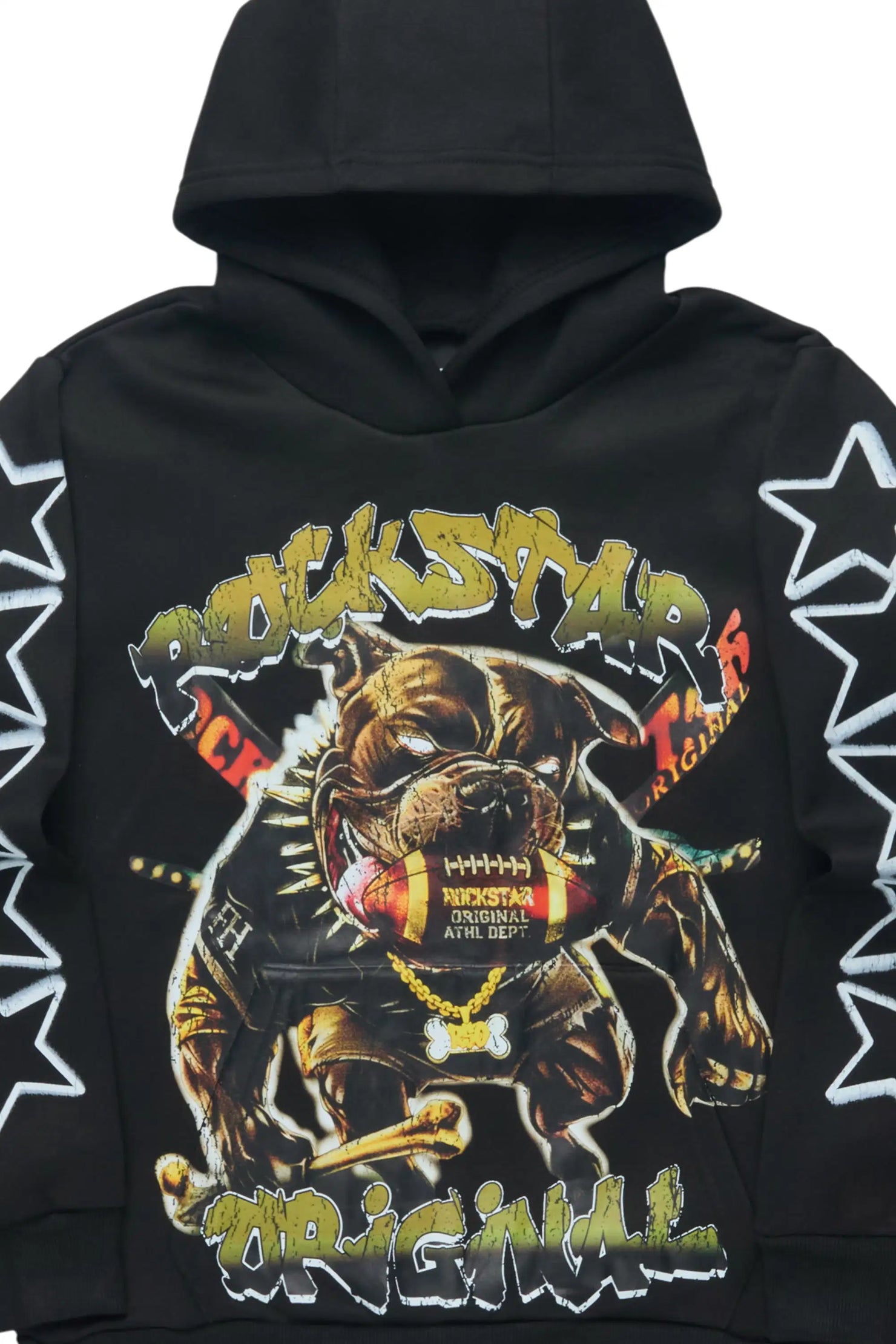 Boys Brayix Black Graphic Hoodie