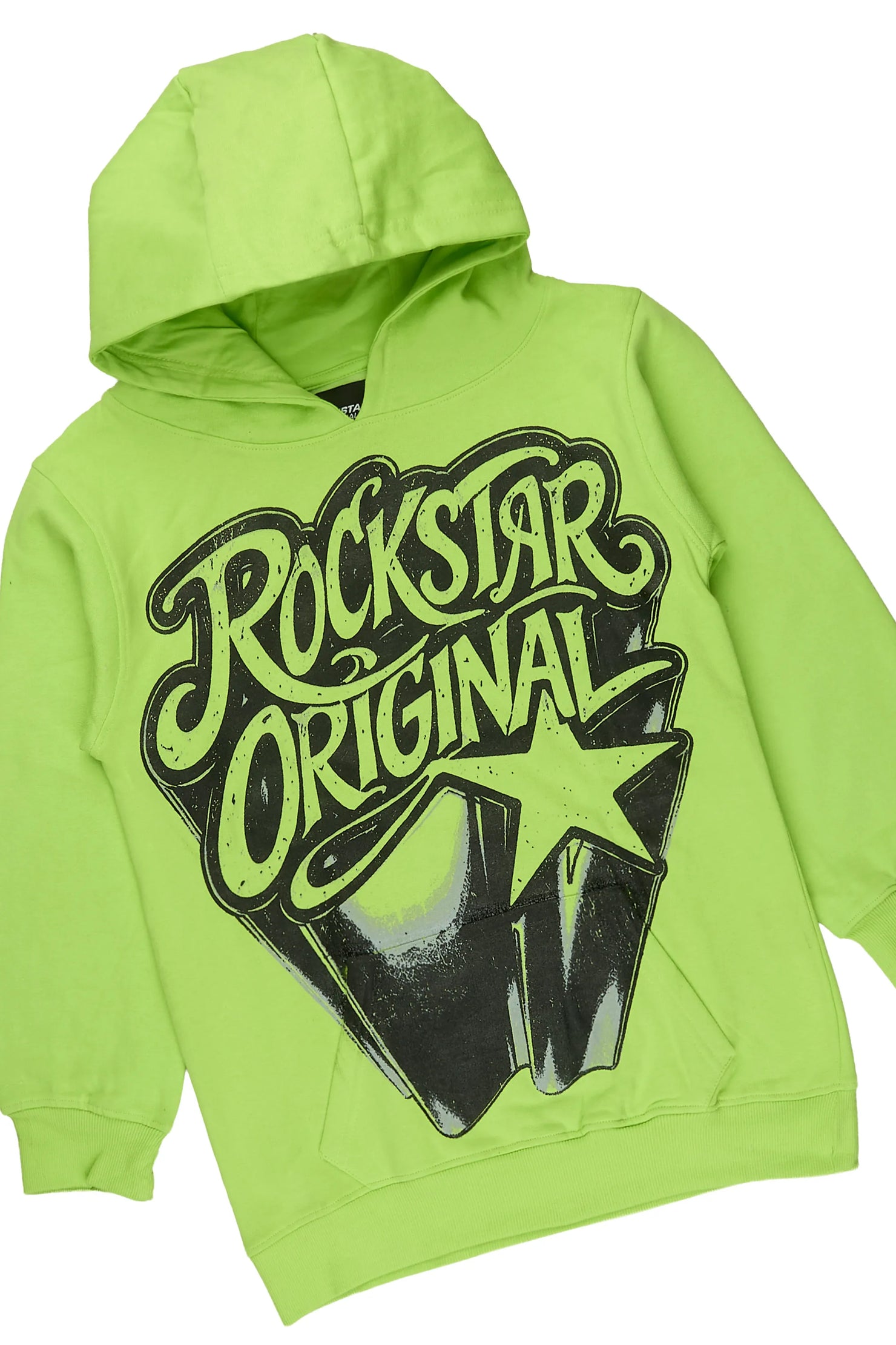 Boys Zayden Neon Yellow Hoodie Track Set