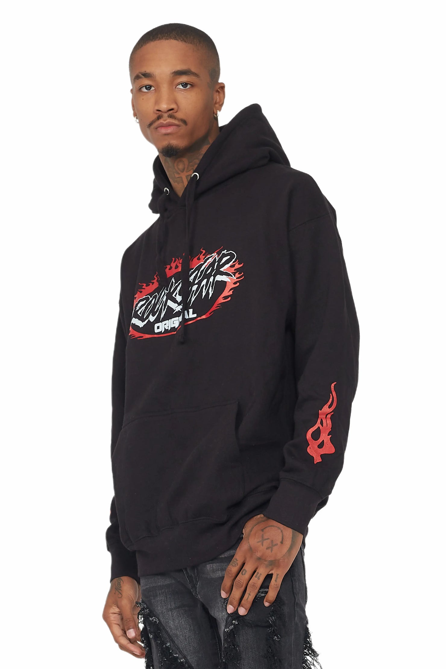 Draven Black/Red Graphic Hoodie