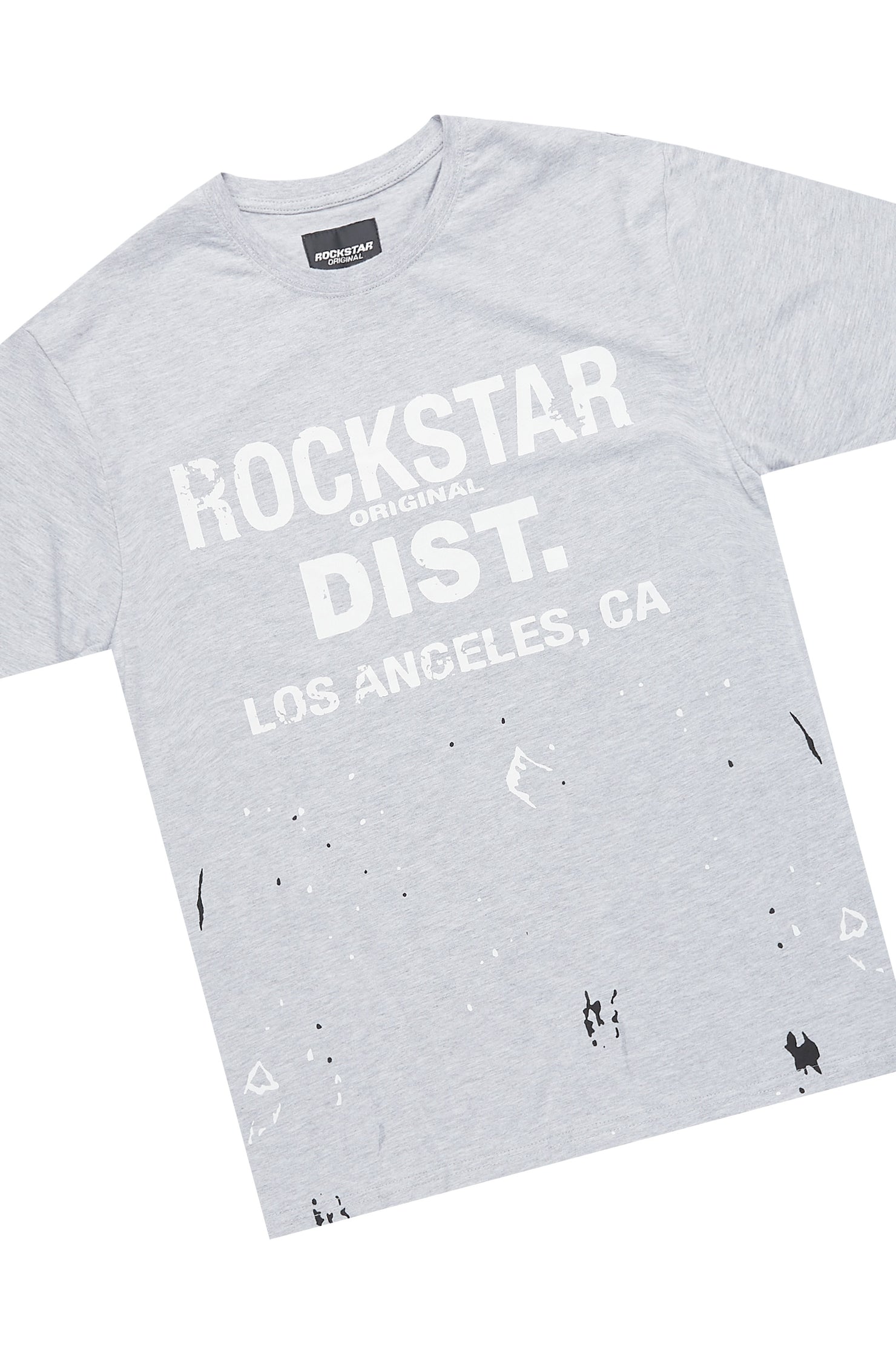 Scottie Heather Grey T-Shirt/Stacked Flare Track Pant Set