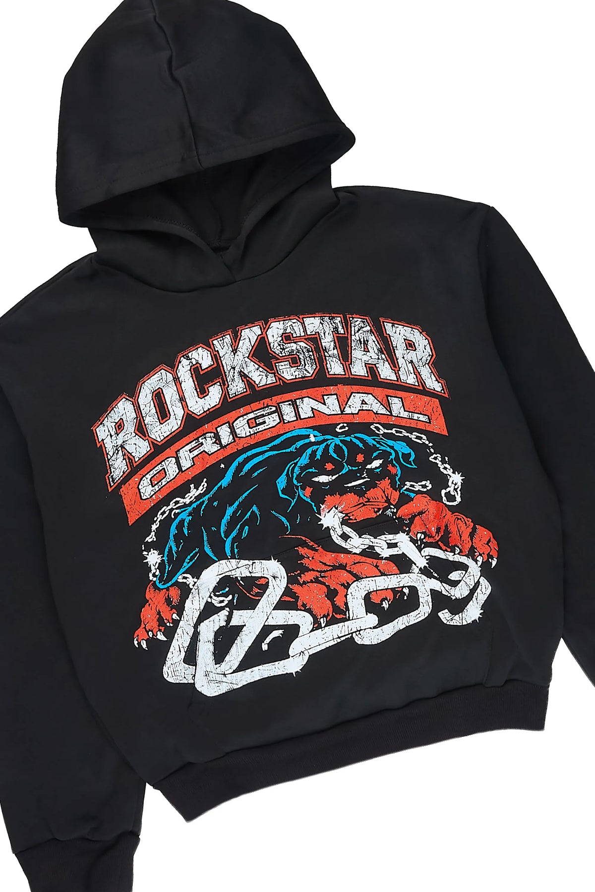 Boys Andretti Black Stacked Hoodie Track Set