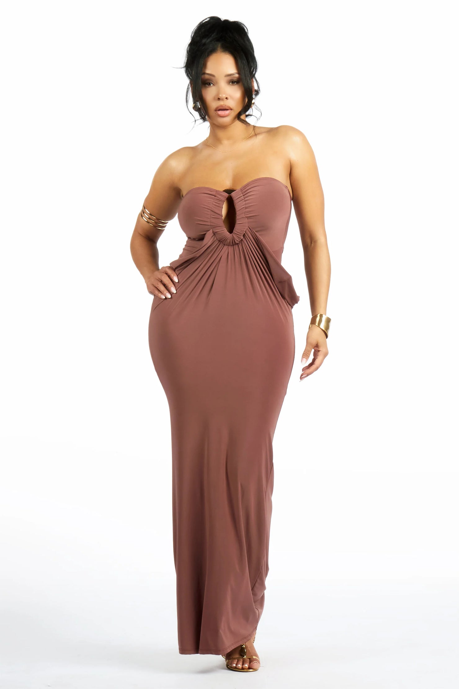 Hollywood Marsala Maxi Dress