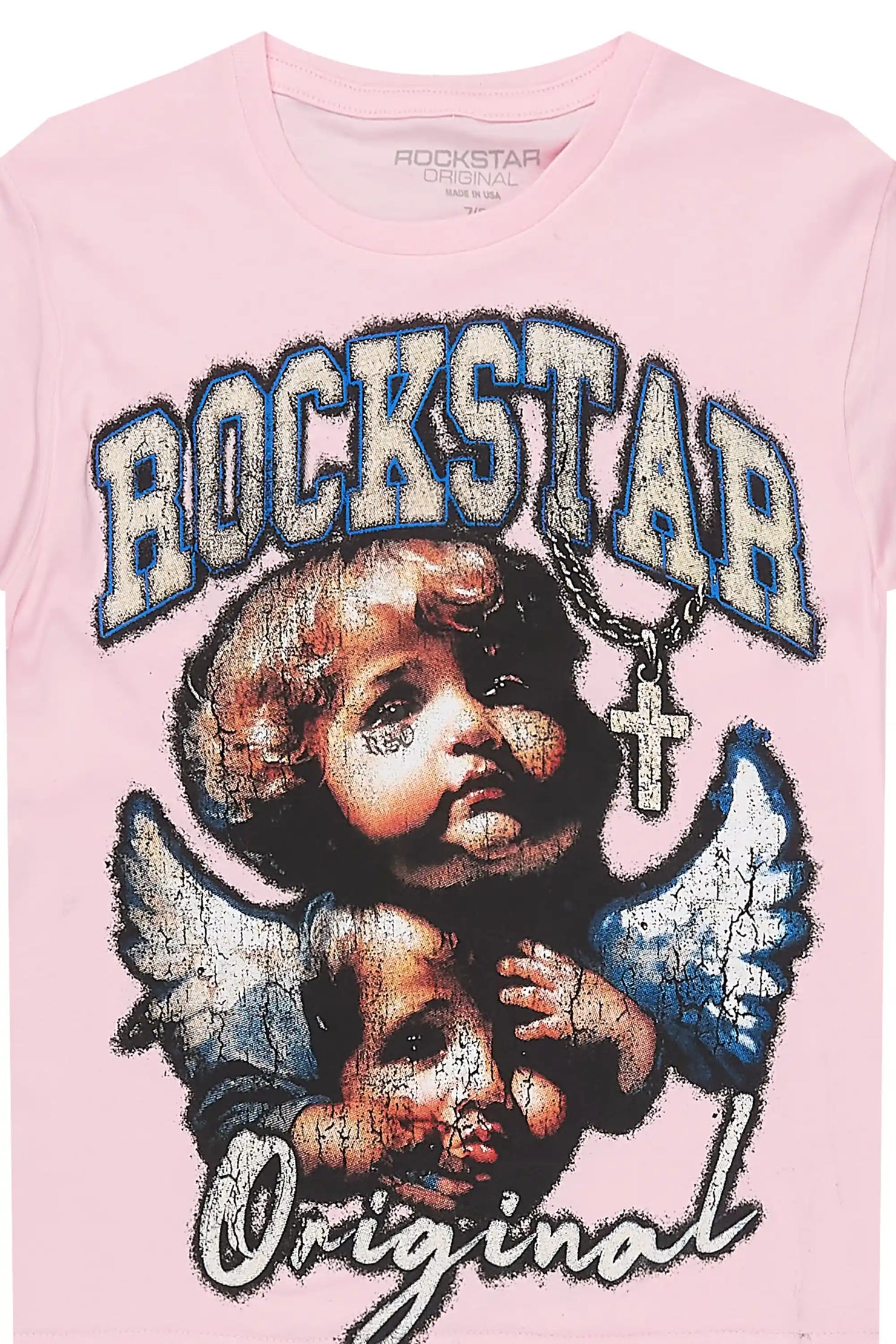 Girls Jovala Light Pink Graphic T-Shirt