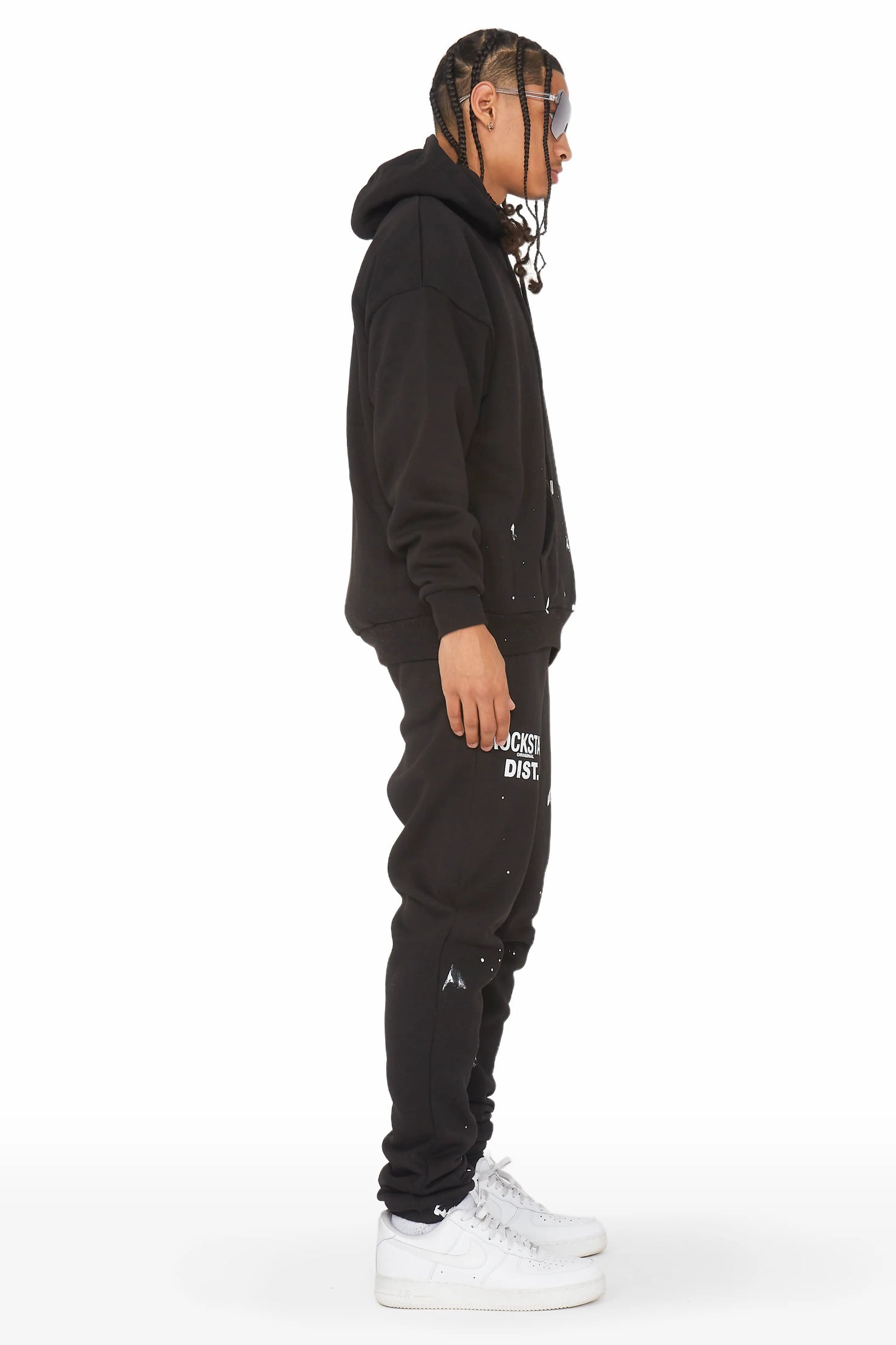 Raffer Black Relaxed Fit Track Set